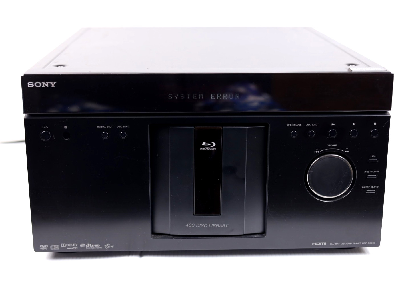 DEFECTIVE Sony BDP-CX960 400 Blu-Ray Disc Library Changer y21