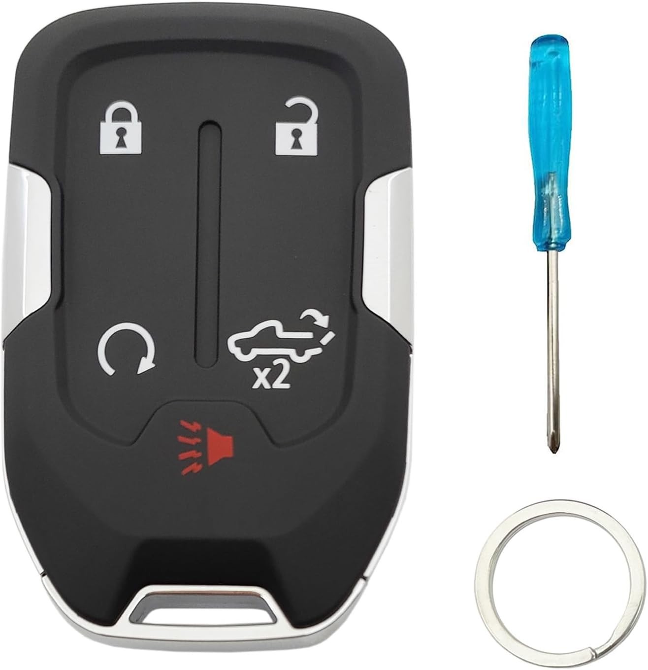 Key Fob Cover For Chevy Silverado & GMC Sierra 2019-2022 5 Buttons No Chip New Key Fob Cover For Chevy Silverado & GMC Sierra 2019-2022 5 Buttons No Chip New