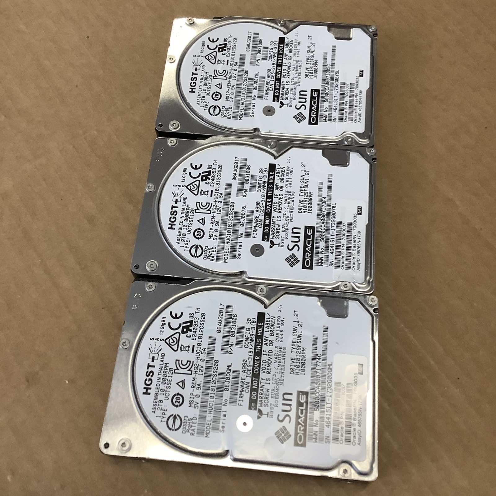 HGST Oracle 0B31806 7093037 HUC101212CSS600 1.2TB 10K SAS 6G 2.5in SFF HDD