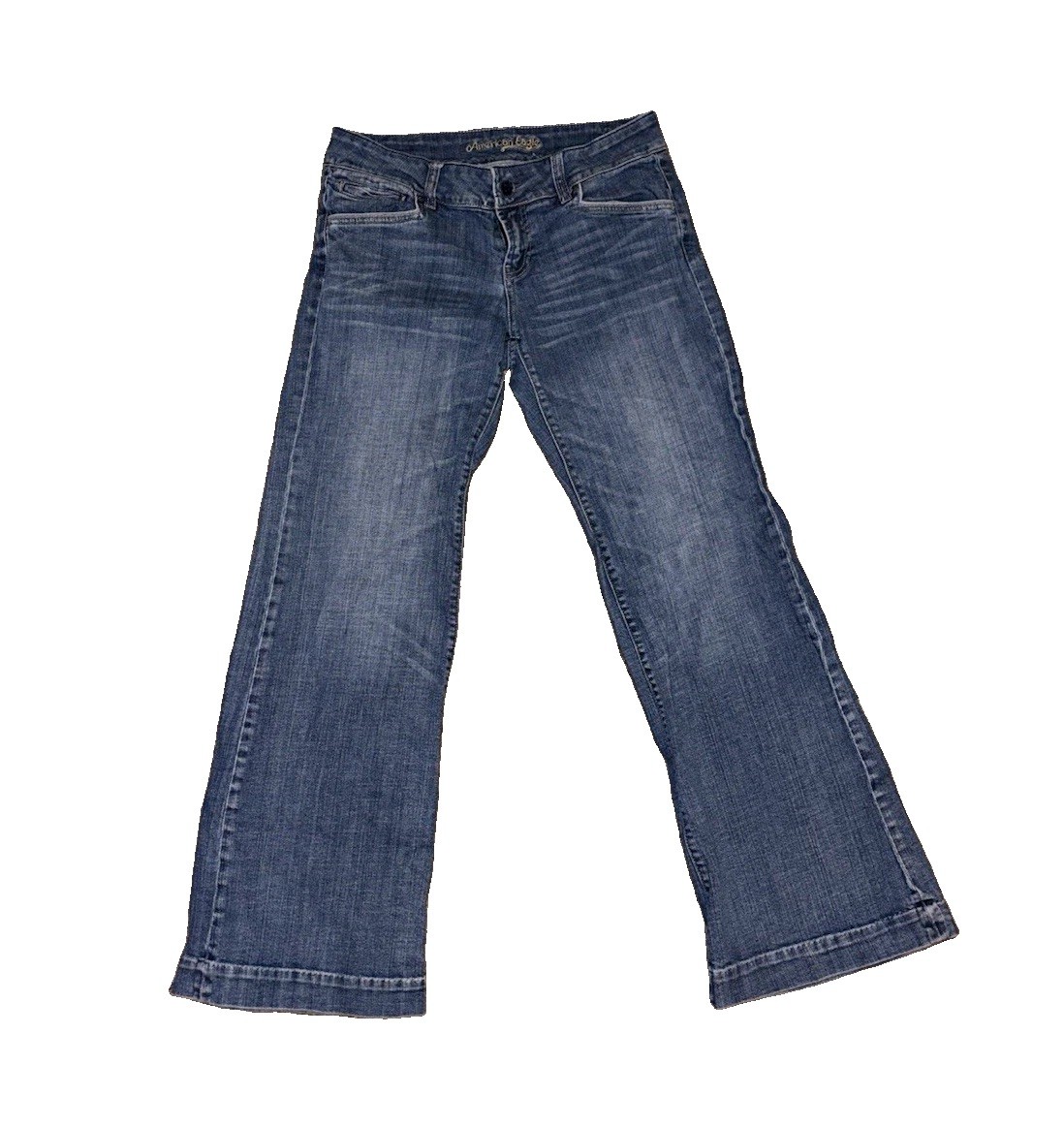 American Eagle Flared Jeans Women’s 10 Regular Mid Rise Stretch Denim 5-Pocket American Eagle Flared Jeans Women’s 10 Regular Mid Rise Stretch Denim 5-Pocket