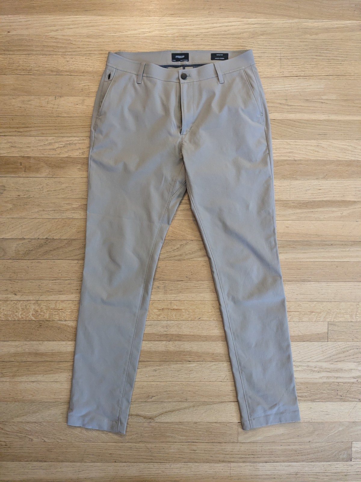 Proof Nomad Pants 31x30 Athletic Tapered 4-Way Stretch Chino Khaki Huckberry Proof Nomad Pants 31x30 Athletic Tapered 4-Way Stretch Chino Khaki Huckberry