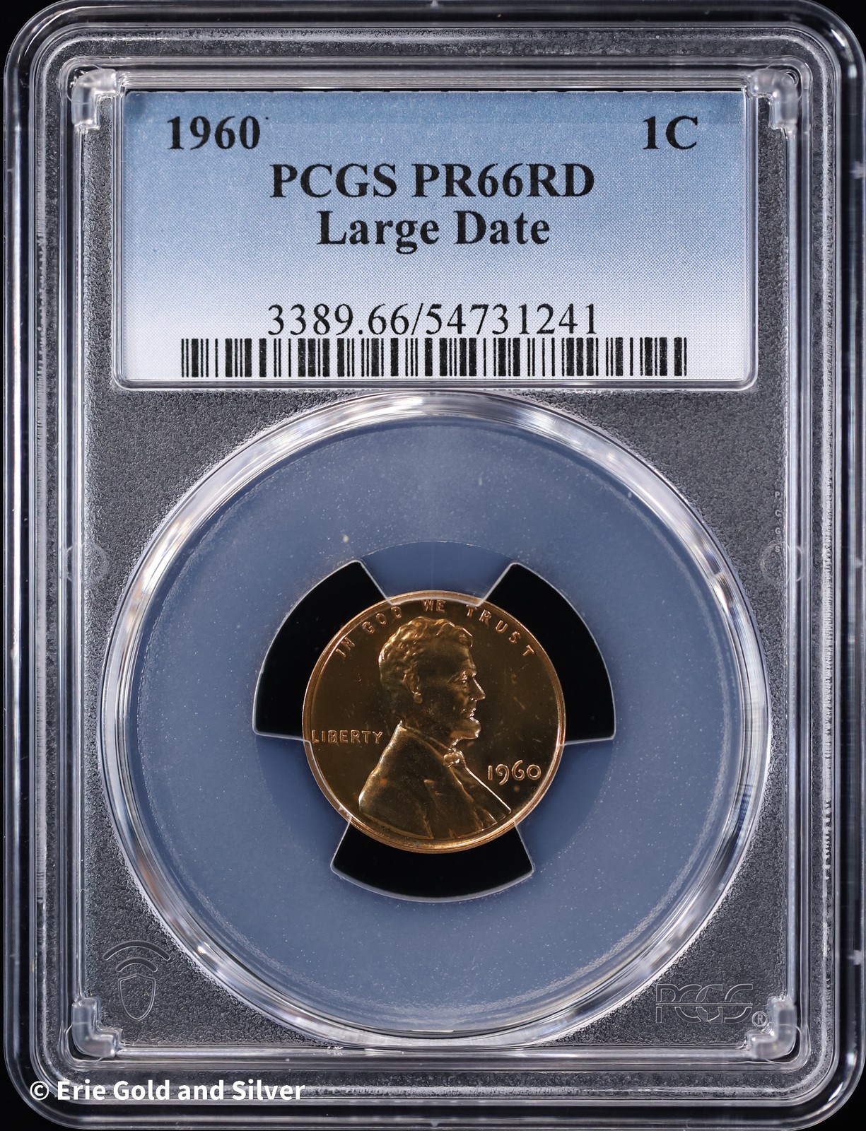 1960-P 1c Proof Lincoln Memorial Cent PCGS PR 66 | RD (Red) Large Date