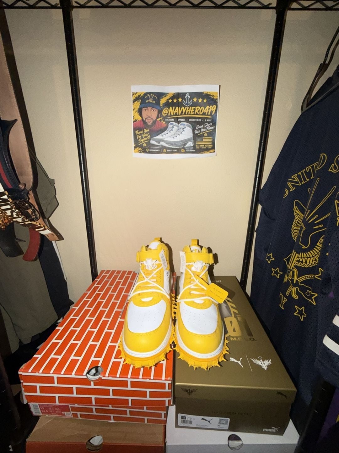 Off-White Nike Air Force 1 Mid White Varsity Maize Off-White Nike Air Force 1 Mid White Varsity Maize
