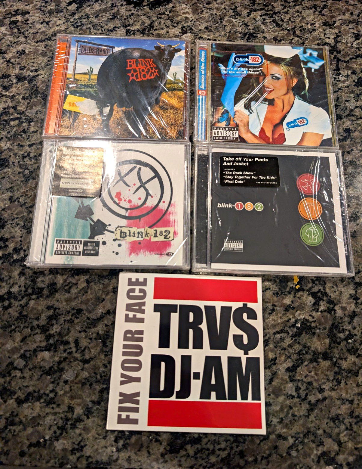 Blink-182 Lot of 4 Brand New Cds and One Trv$/DJ-AM Rare cd Blink-182 Lot of 4 Brand New Cds and One Trv$/DJ-AM Rare cd