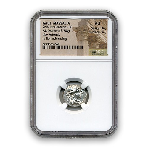 Gaul Massalia 2nd-1st Centuries BC Drachm-rv Lion Advancing NGC AU Gaul Massalia 2nd-1st Centuries BC Drachm-rv Lion Advancing NGC AU