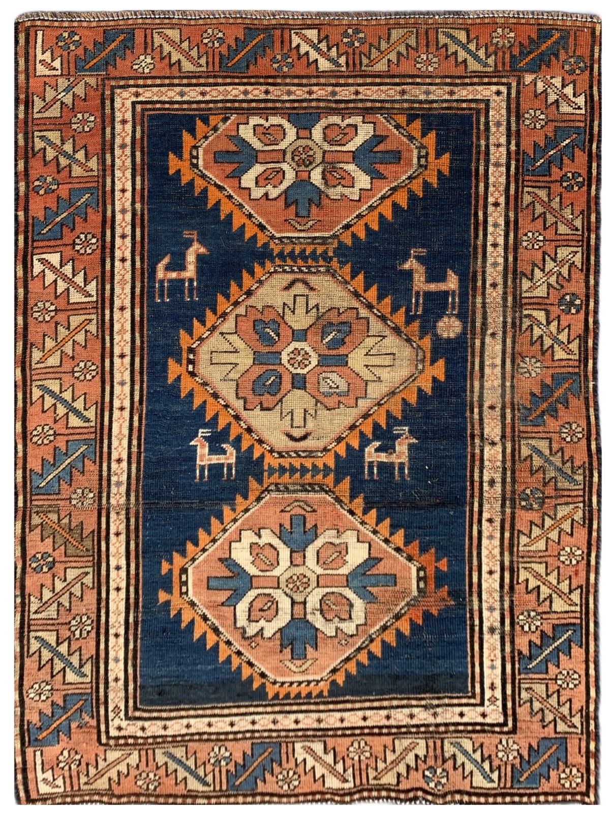 Amazing Hand Knotted Antique Turkish Kurdi Pictorial Wool Area Rug 5.1 x 3.7 Ft Amazing Hand Knotted Antique Turkish Kurdi Pictorial Wool Area Rug 5.1 x 3.7 Ft