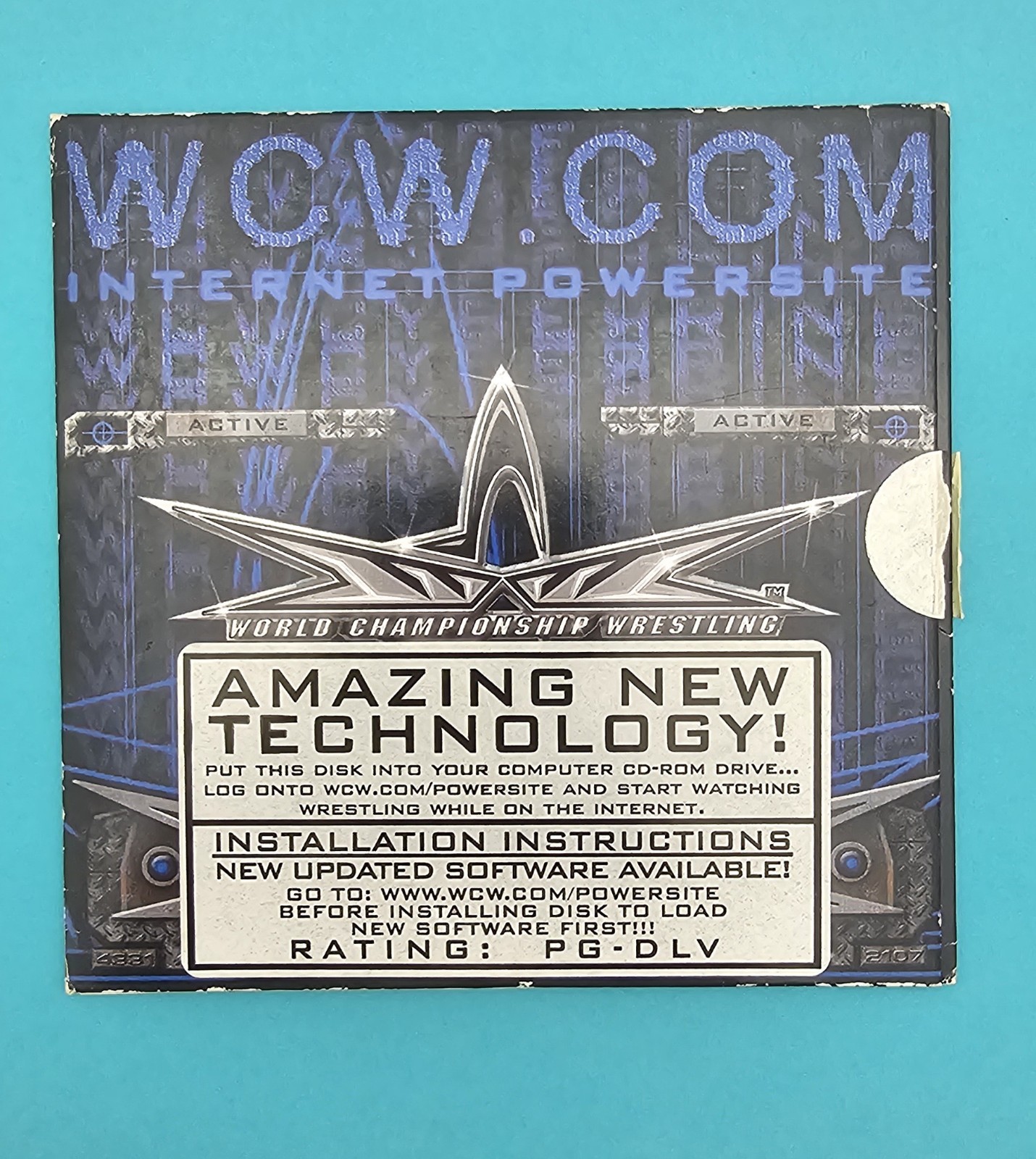 Vintage WCW.com Internet Powersite Powerdisk Vintage WCW.com Internet Powersite Powerdisk