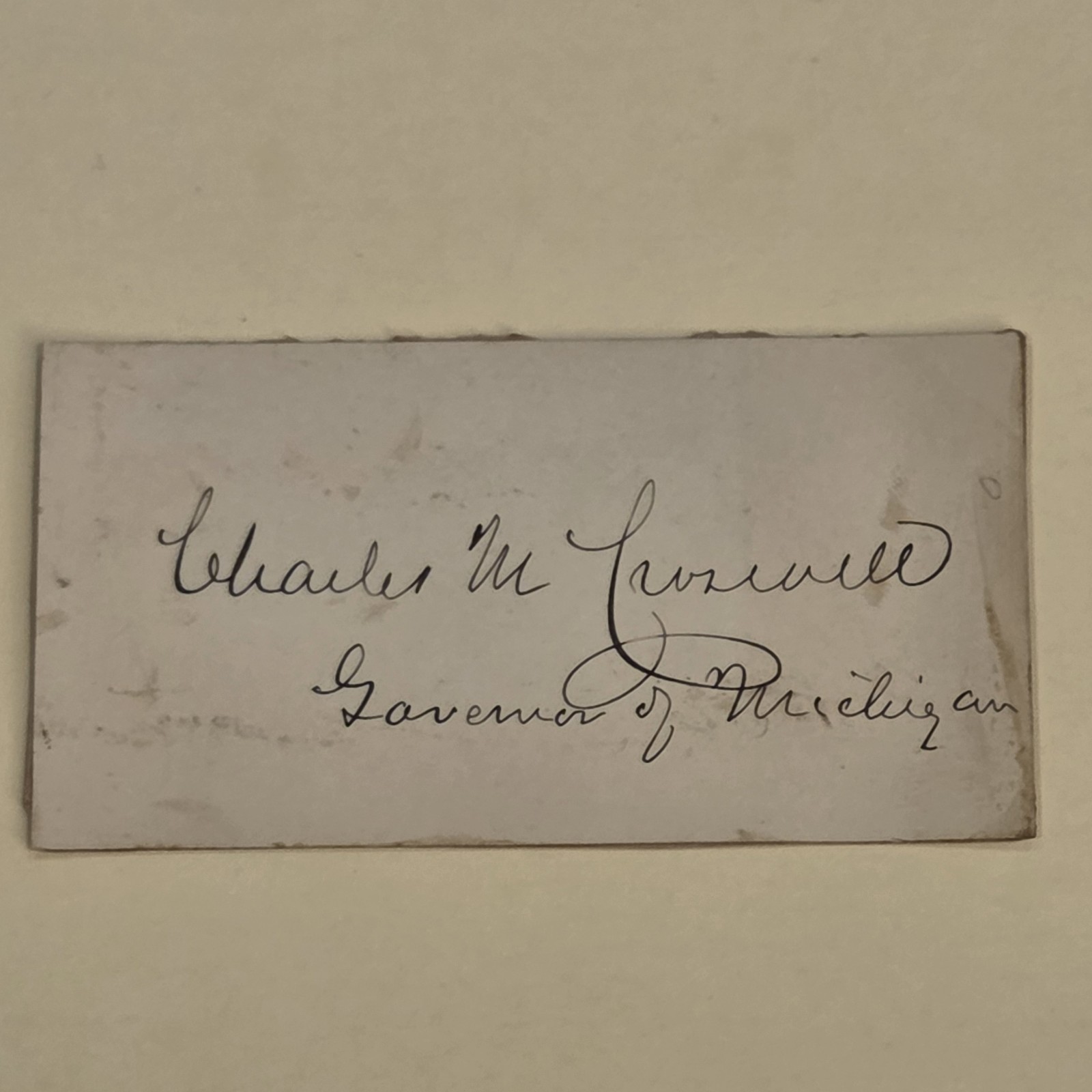 Rare Charles M Croswell Signed 1800s Michigan Governor Autograph Politician Auto Rare Charles M Croswell Signed 1800s Michigan Governor Autograph Politician Auto