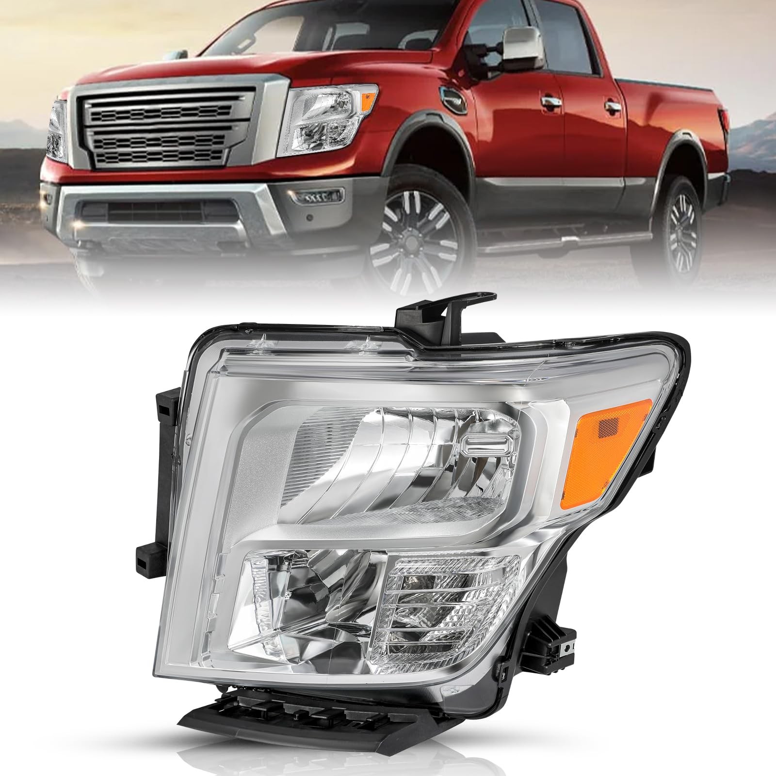 Headlight Assembly Replacement for 2016-2024 Nissan Titan (XD)