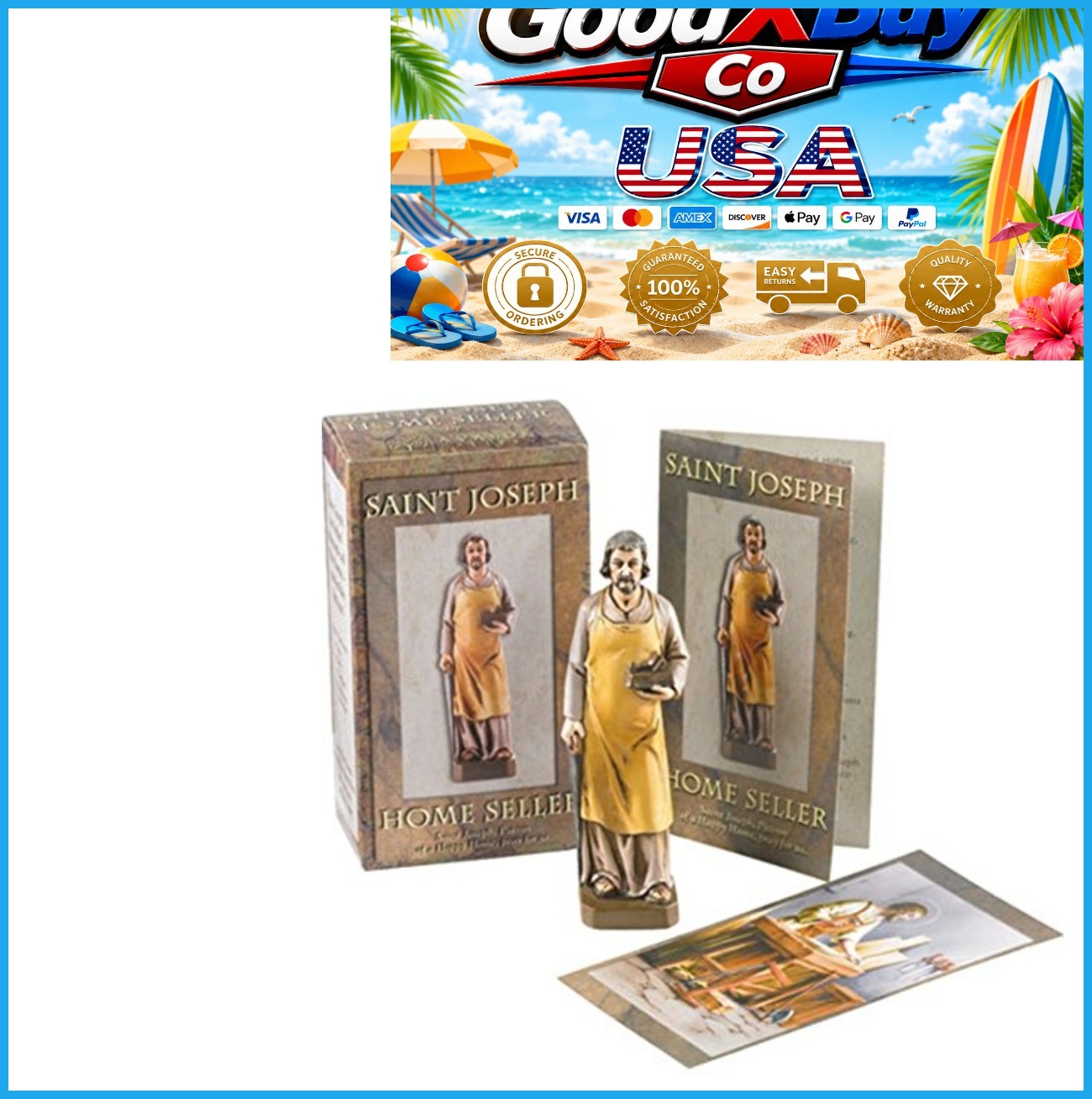 St. Joseph Home Seller Statue Kit Traditional Resin Brown 5.6 Inches New