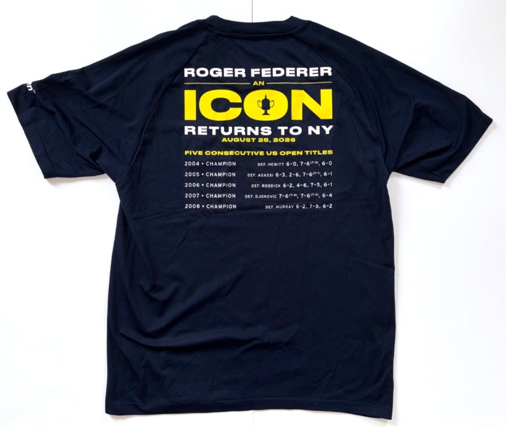 Roger Federer UNIQLO 2026 US Open Tennis Icon Returns to NY T Shirt Medium M Roger Federer UNIQLO 2026 US Open Tennis Icon Returns to NY T Shirt Medium M
