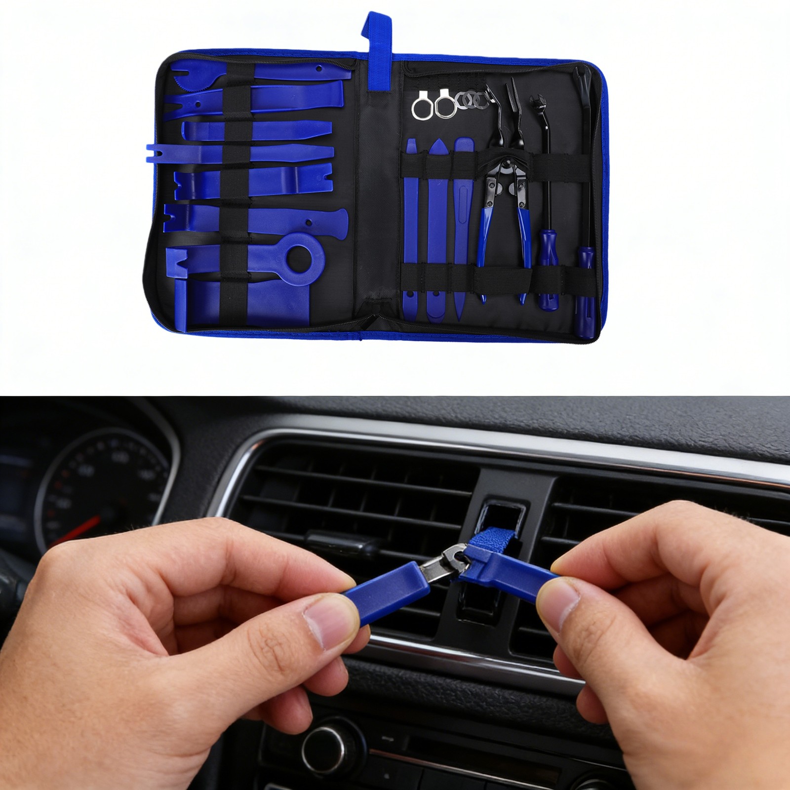 Car Trim Panel Removal Tool Kit 19pcs for Door Clip Pry Bar