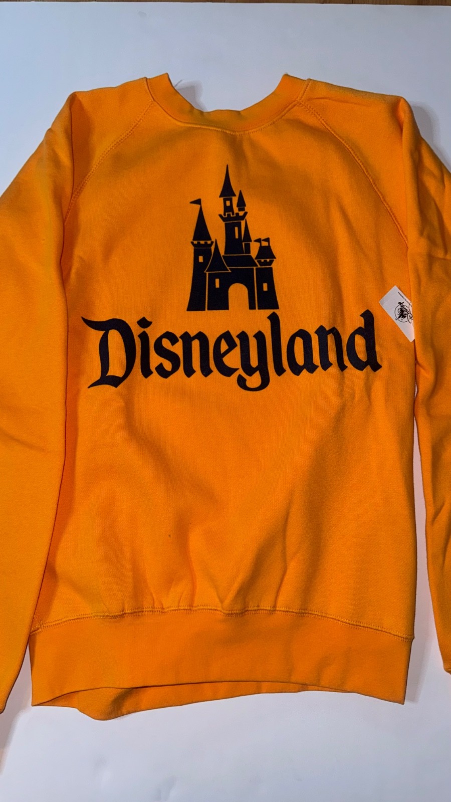 Disneyland 70th anniversary castle sweatshirt orange Disneyland 70th anniversary castle sweatshirt orange