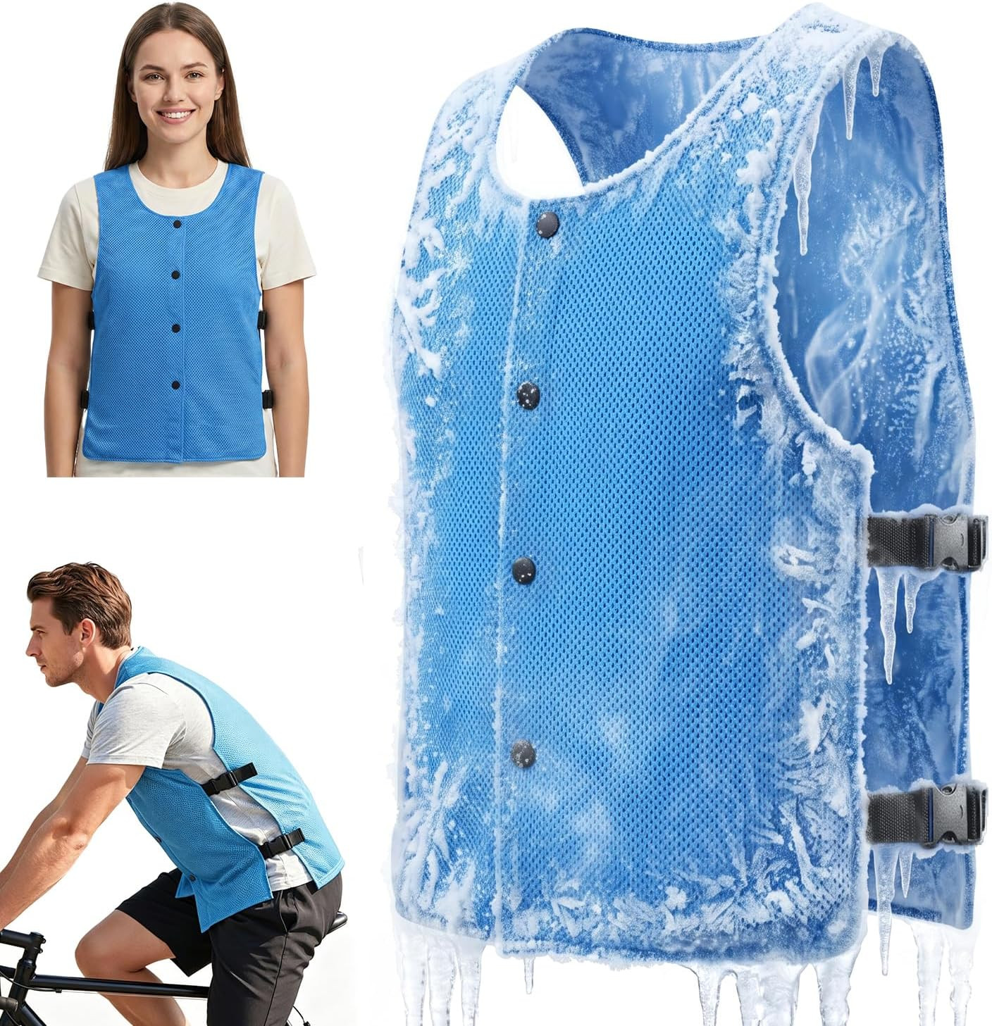 Upgrade Strong Cooling Vest for Men & Women - Adjustable Evaporative Cool Vest