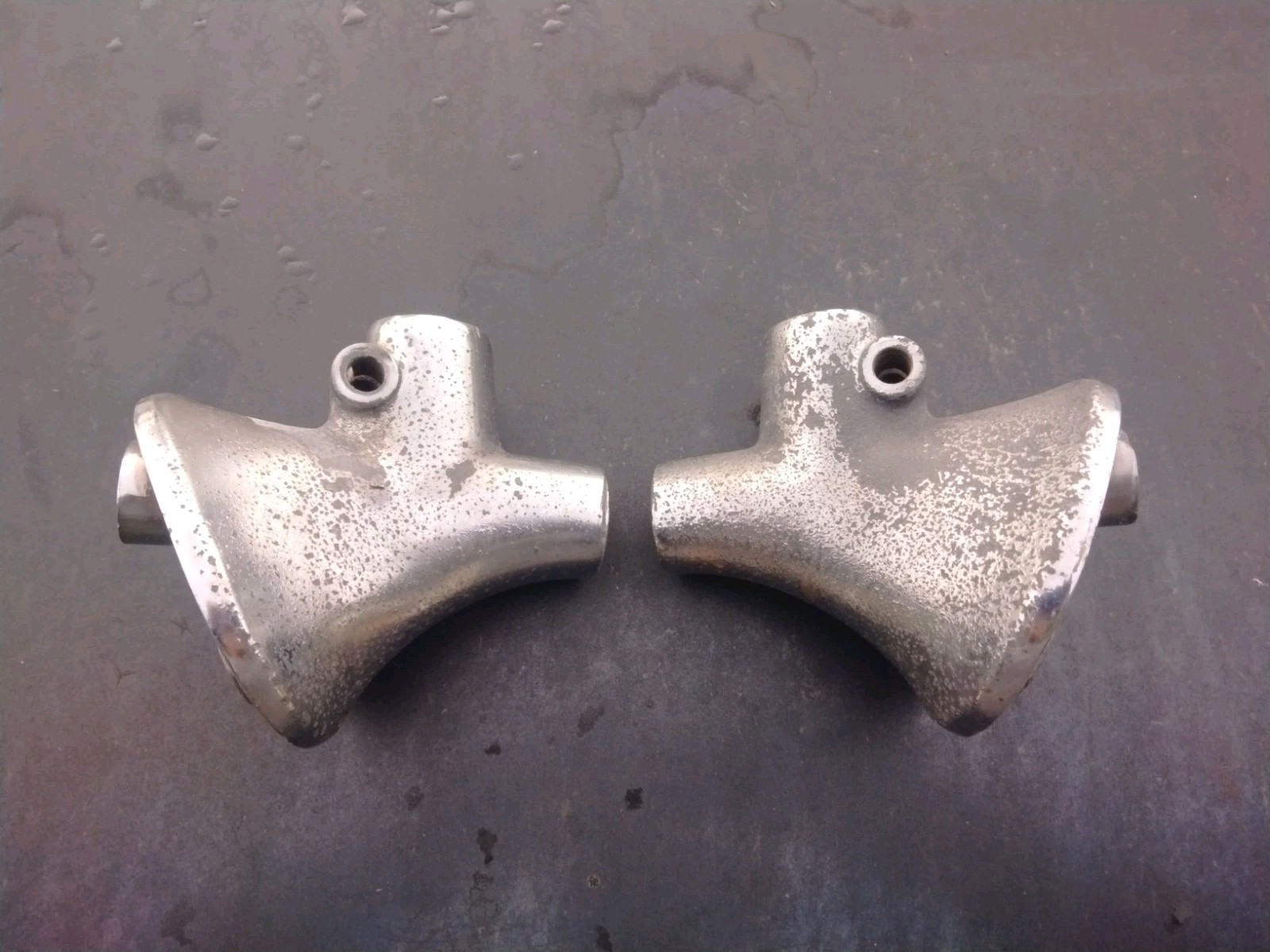 Vintage 1933 '34 Packard Headlight Stands Vintage 1933 '34 Packard Headlight Stands