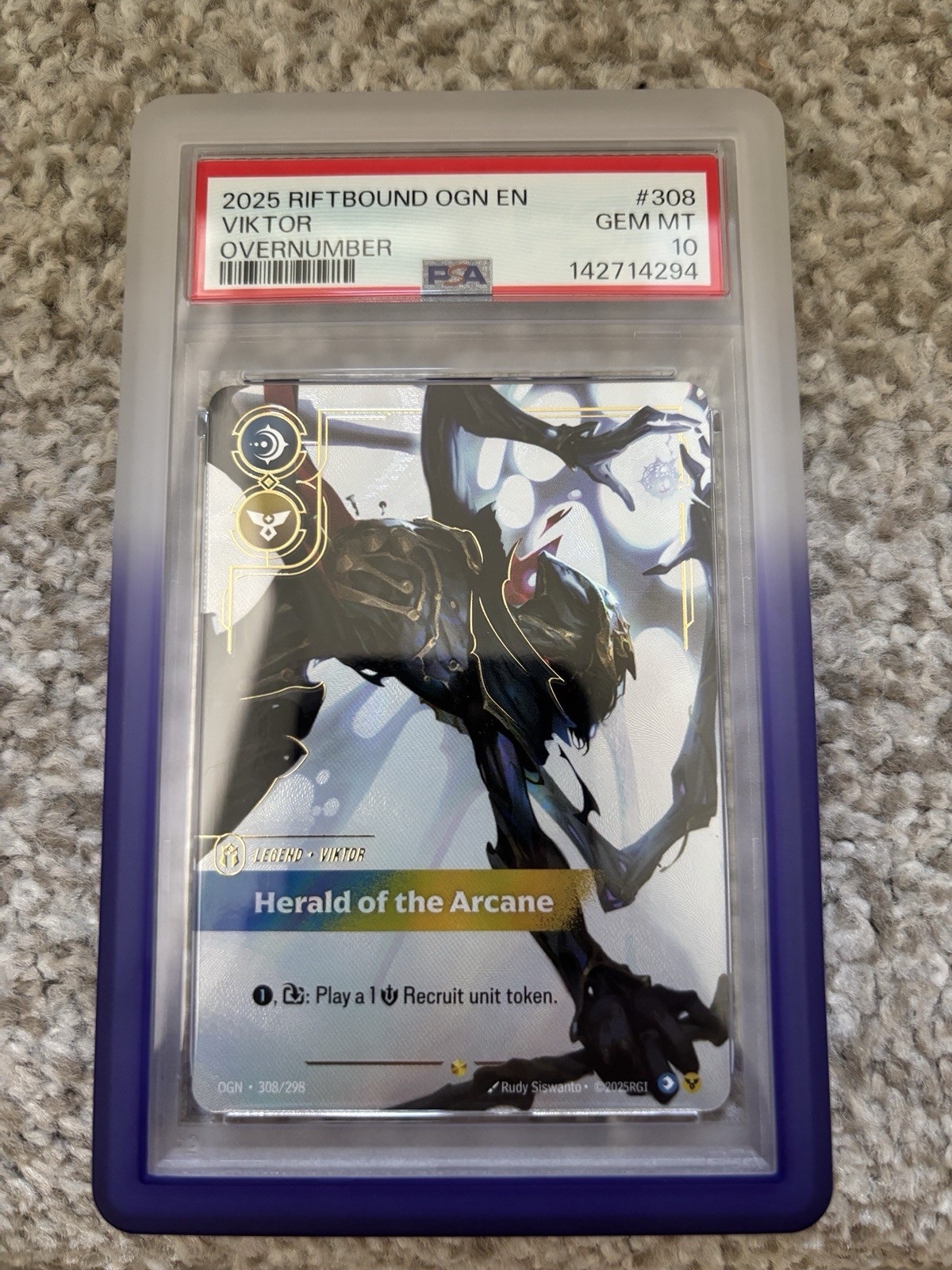 RIFTBOUND: LEAGUE OF LEGENDS OGN-ORIGINS VIKTOR - HERALD OF THE ARCANE PSA 10 RIFTBOUND: LEAGUE OF LEGENDS OGN-ORIGINS VIKTOR - HERALD OF THE ARCANE PSA 10