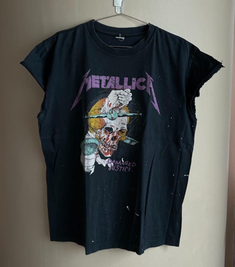 Vintage Fader Metallica Chopper Shirt Iron Maiden Slayer Vintage Fader Metallica Chopper Shirt Iron Maiden Slayer