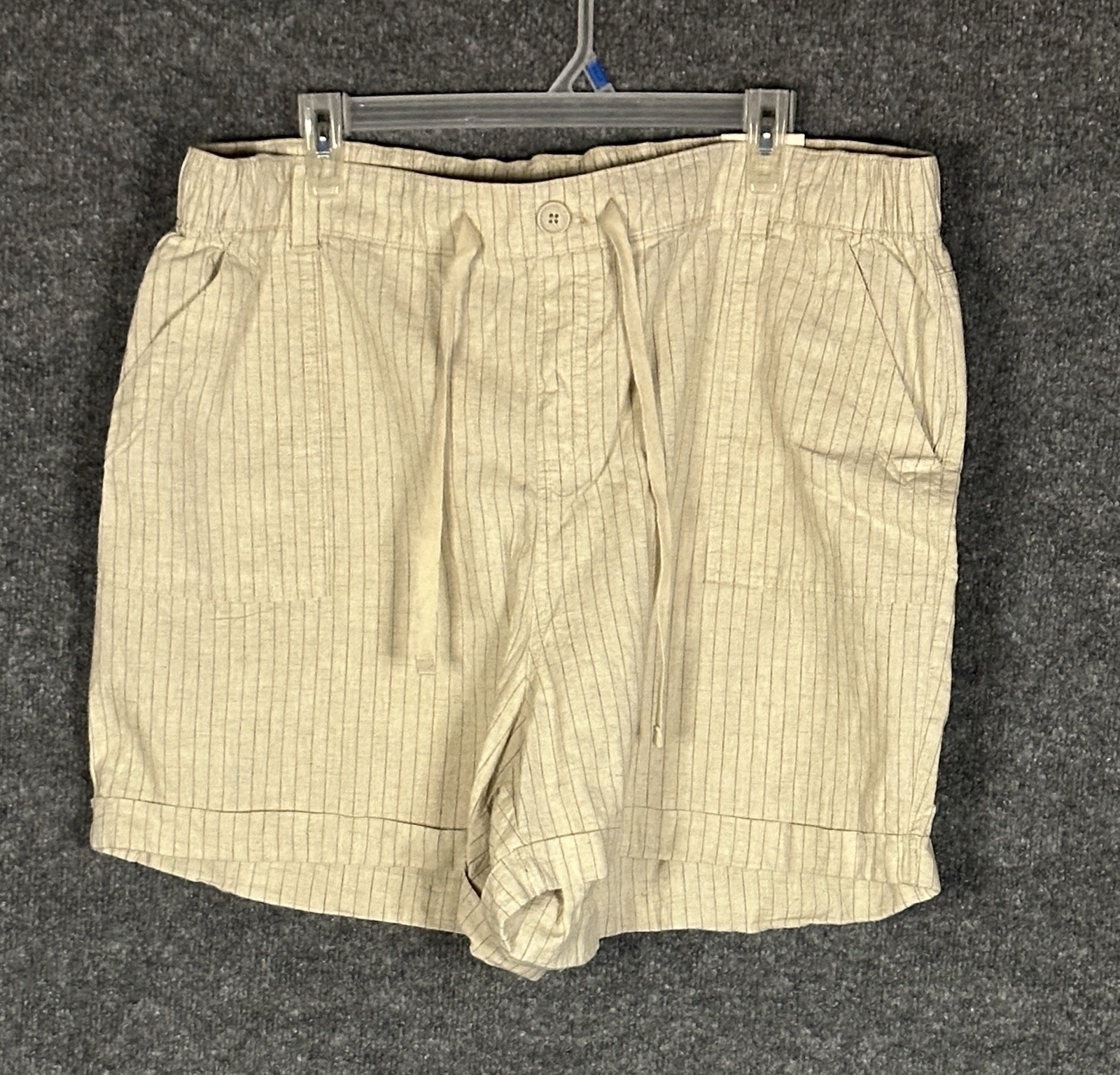 Lane Bryant Soft Slub Shorts Linen Blend Mid Rise Size 18/20 6435 Lane Bryant Soft Slub Shorts Linen Blend Mid Rise Size 18/20 6435