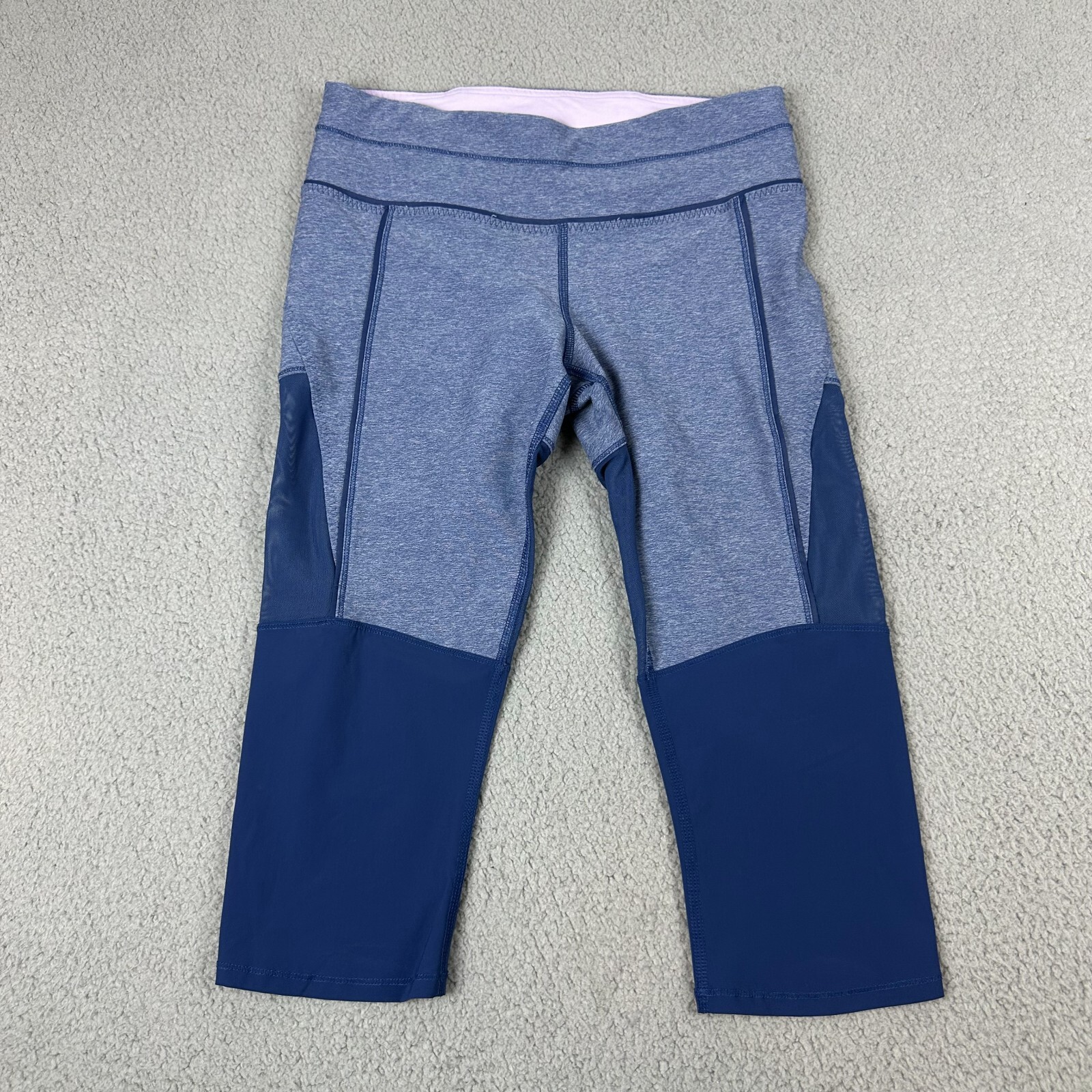 Lululemon Athletica Leggings Womens 26 Waist Blue High-Waisted Cropped Yoga Gym Lululemon Athletica Leggings Womens 26 Waist Blue High-Waisted Cropped Yoga Gym