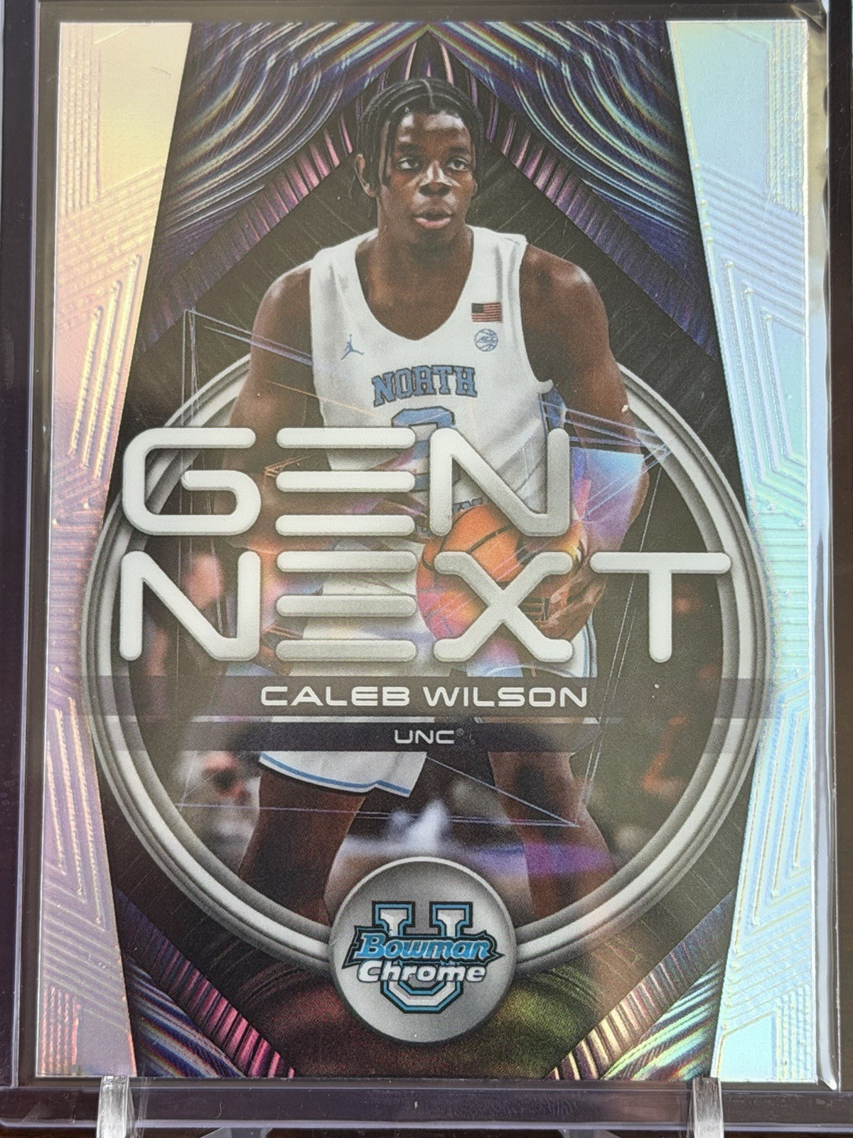 2025/26 Bowman Chrome #GN-9 Caleb Wilson Gen Next Rookie Refractor Insert SP UNC