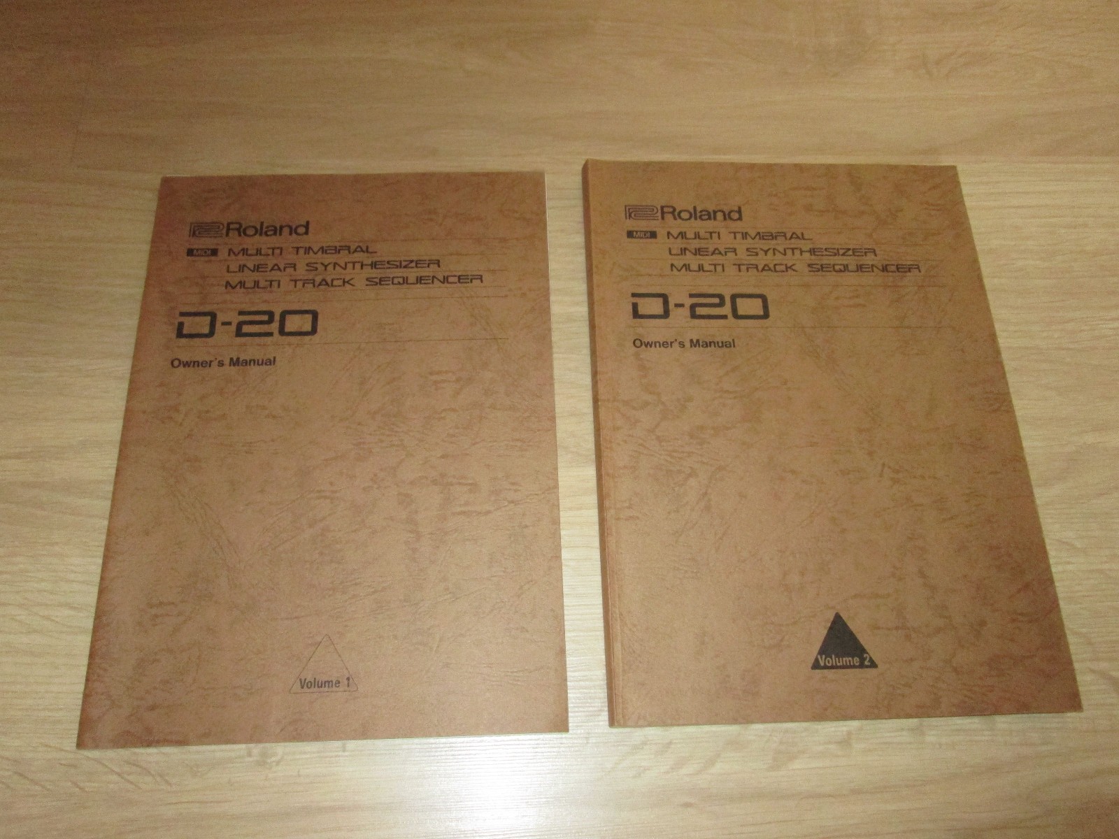 Roland D-20 MIDI Multi Timbral Linear Synthesizer-Owner\'s Manuals-Volume 1 and 2