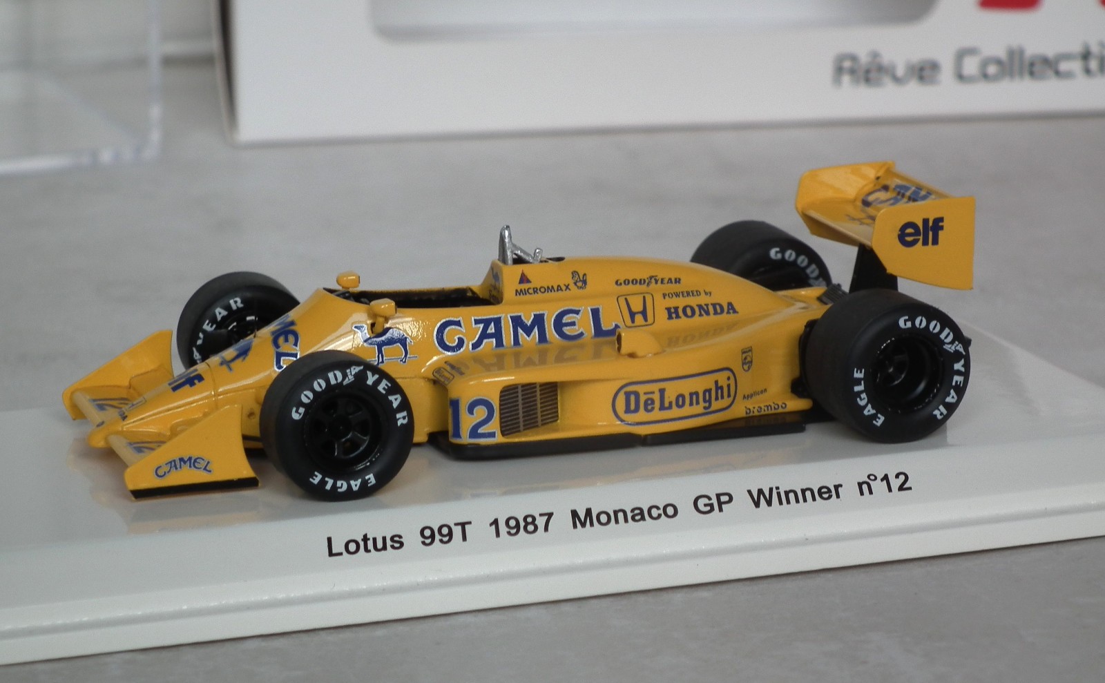 Spark Reve Lotus 99T 1987 Monaco GP Senna 1st Full Livery R70181 1/43 Boxed