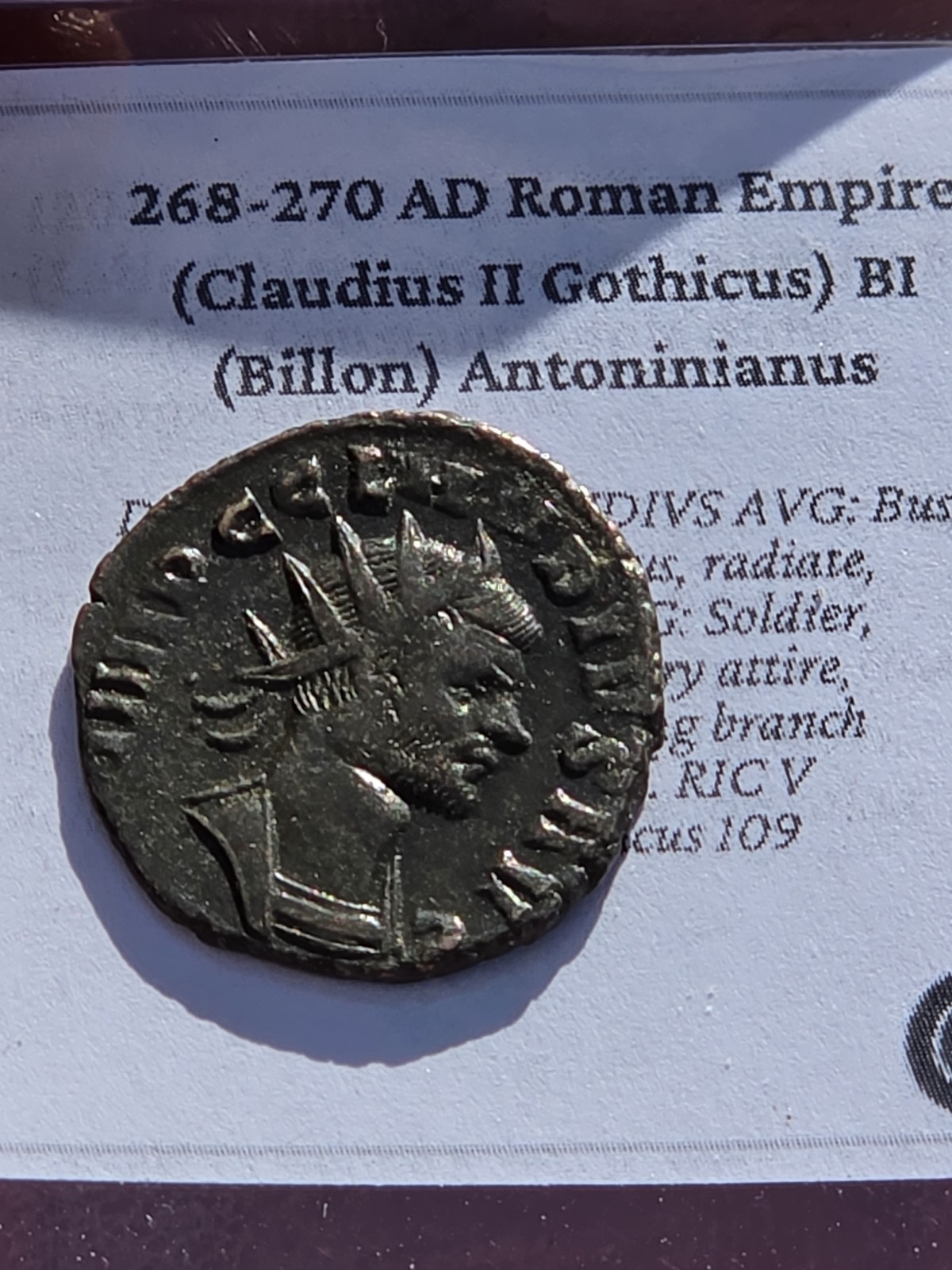 268-270 AD Romin Roman Empire Claudious II Gothiscus Antoninianus Coin 268-270 AD Romin Roman Empire Claudious II Gothiscus Antoninianus Coin