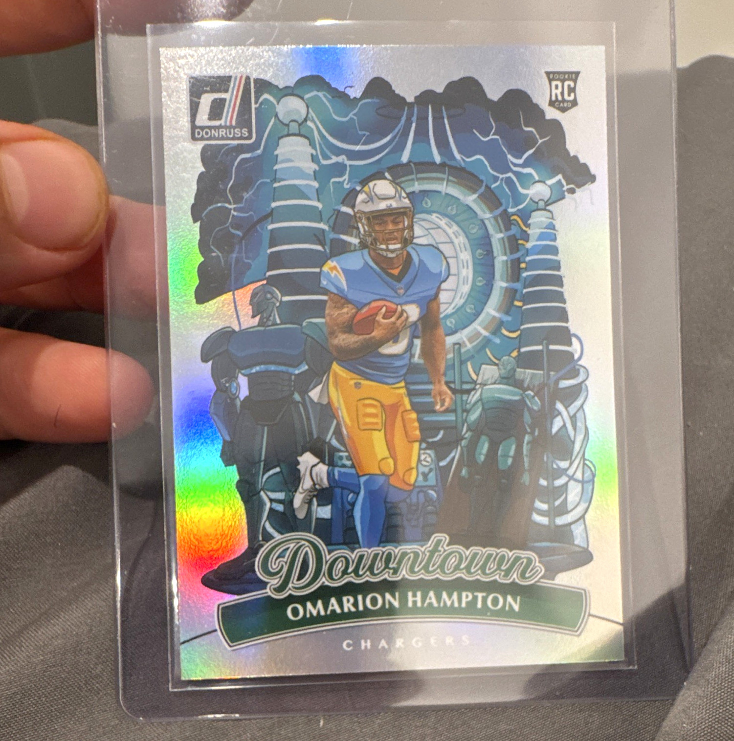 2025 Panini Donruss Downtown Omarion Hampton RC Los Angeles Chargers #16 2025 Panini Donruss Downtown Omarion Hampton RC Los Angeles Chargers #16