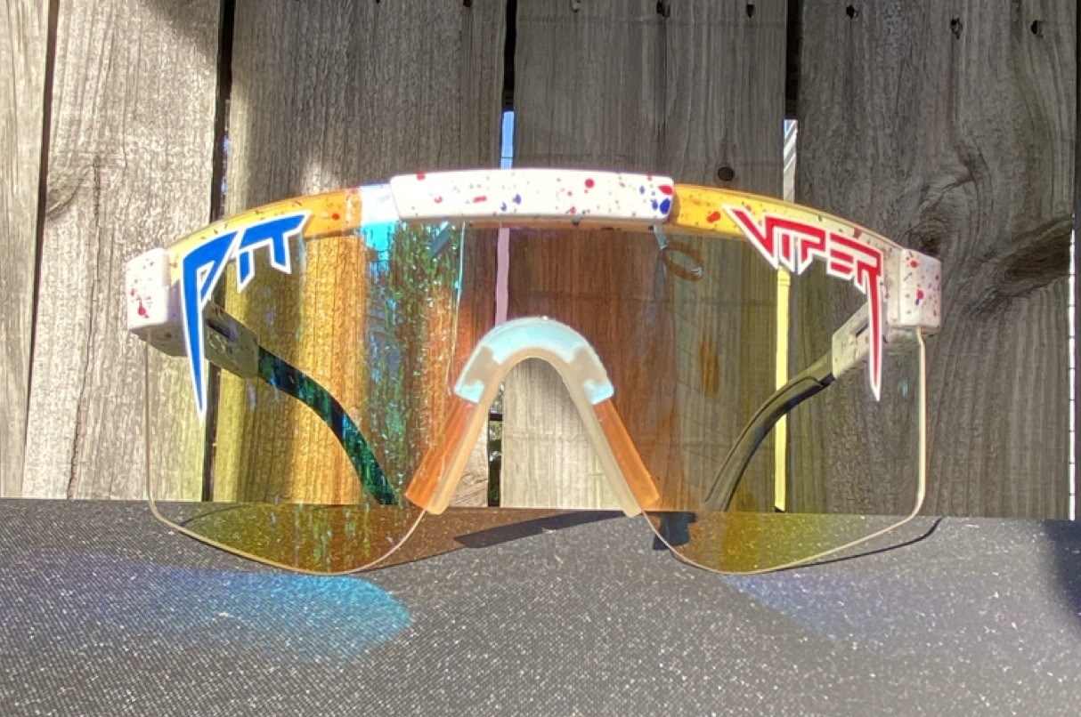 Pit Viper The Merika Night Shades F1RWRKS Mirrored Shield Splatter Sunglasses