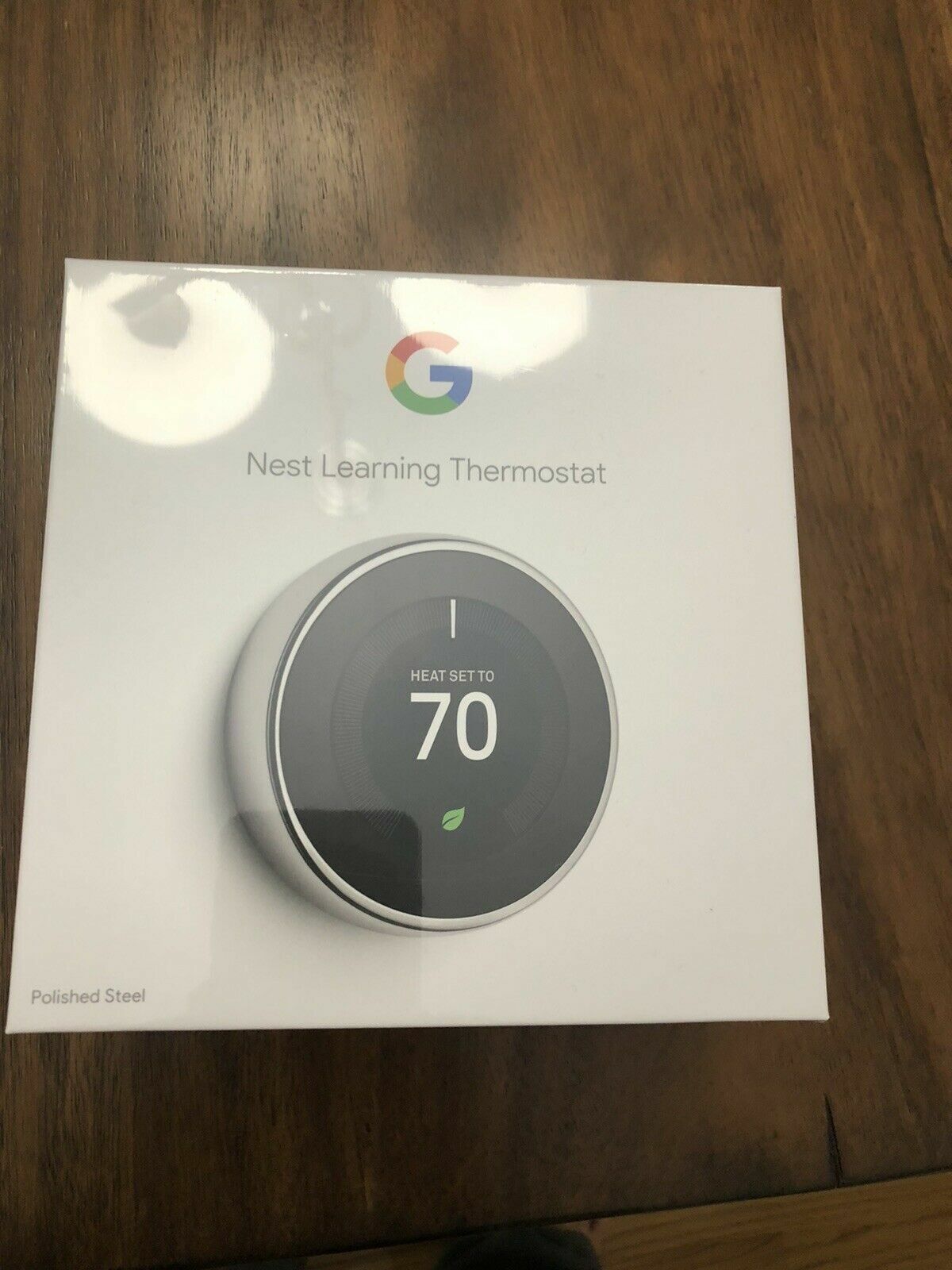 Sealed Google T3019US Nest 3rd Gen. Learning Thermostat Polished Steel