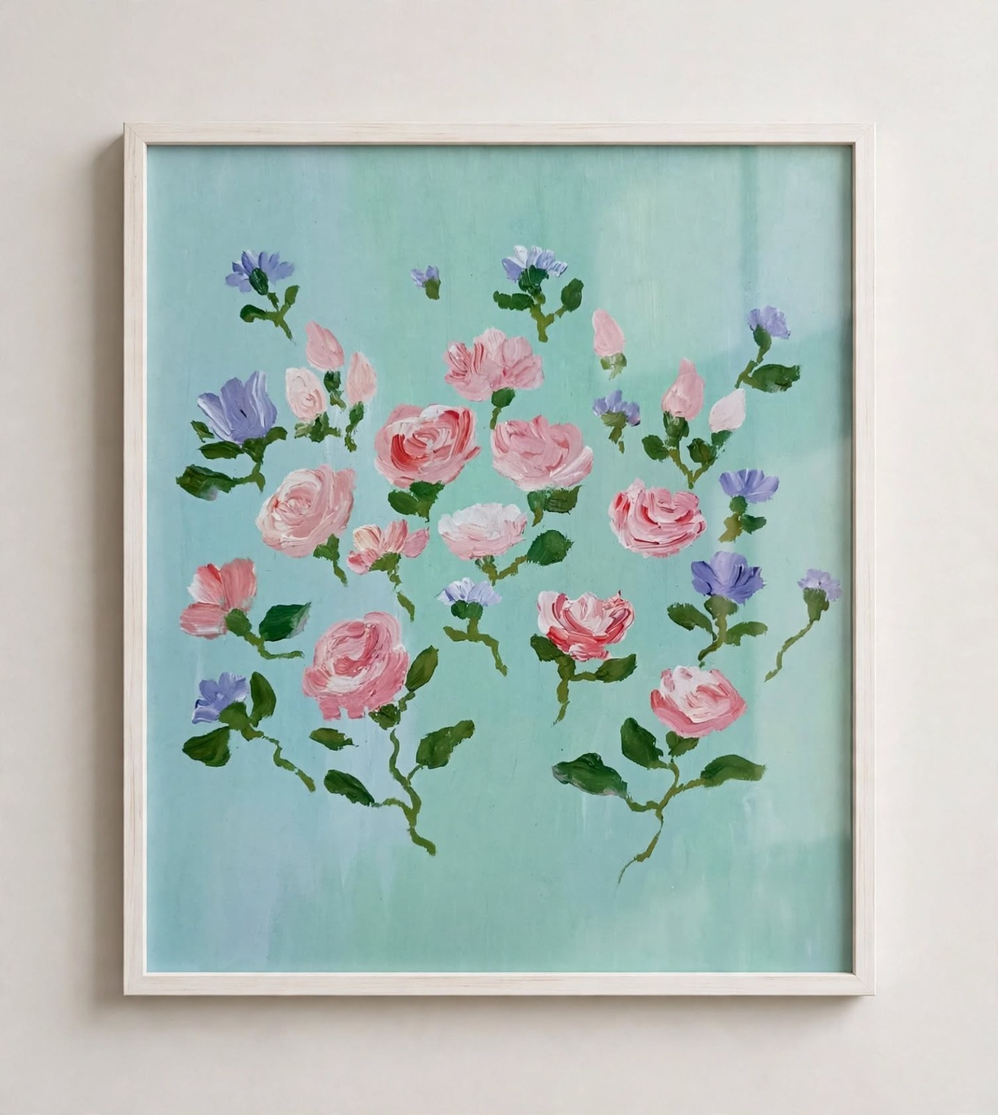 Original Floral Oil Painting 10.5x9\