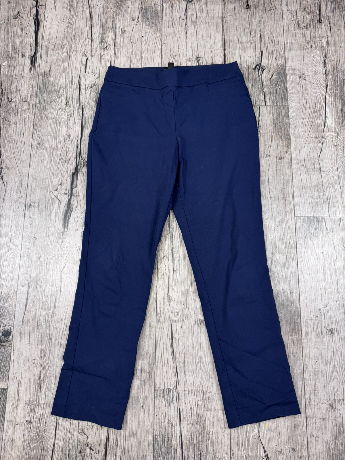JM Collection Womens Petite PM Navy Blue Slim Leg Pants