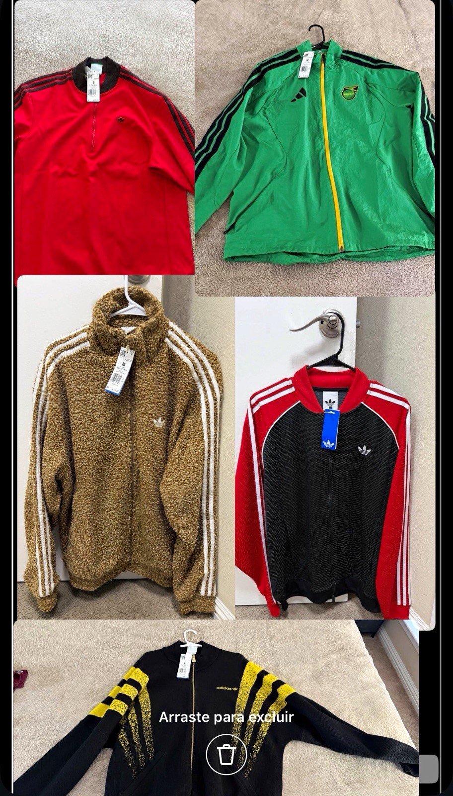 adidas Originals Men\'s S Striped Track Jacket Full Zip Knit Polyester Pockets adidas Originals Men\'s S Striped Track Jacket Full Zip Knit Polyester Pockets