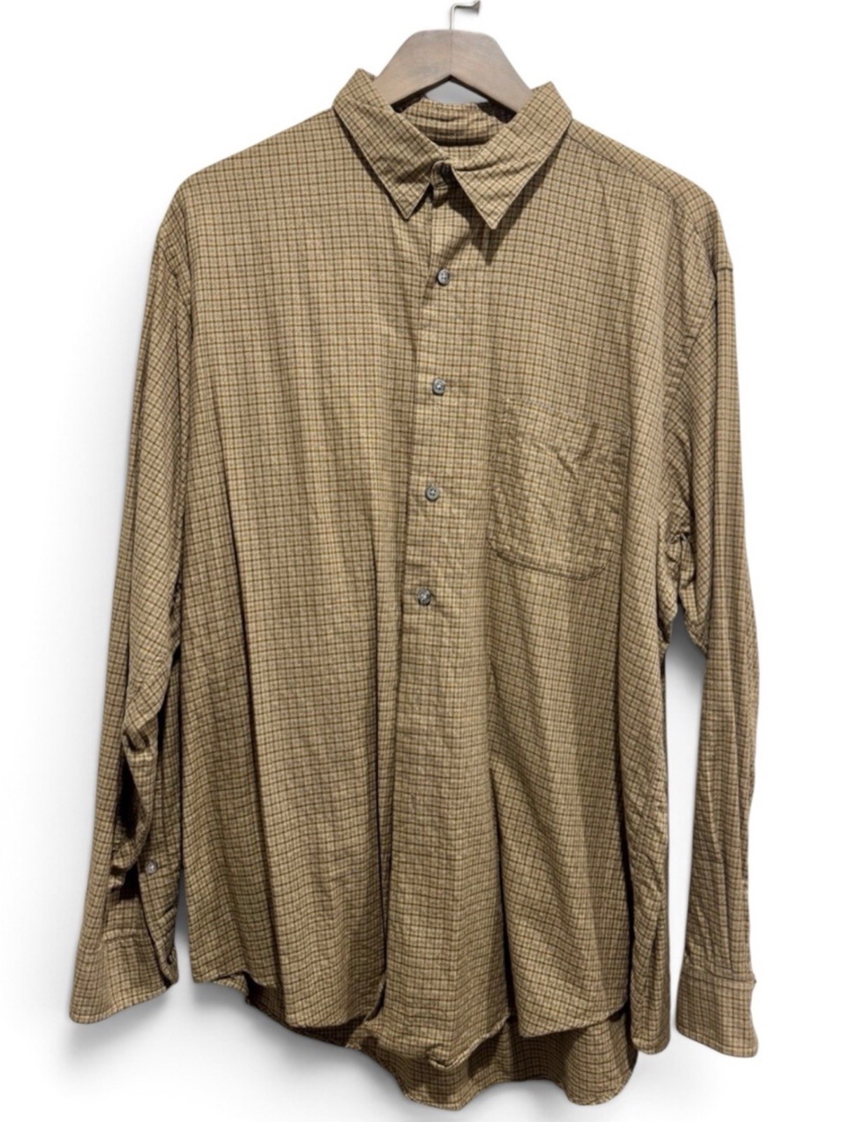 Vintage Brooks Brothers USA Cotton Plaid Shirt L Oversized
