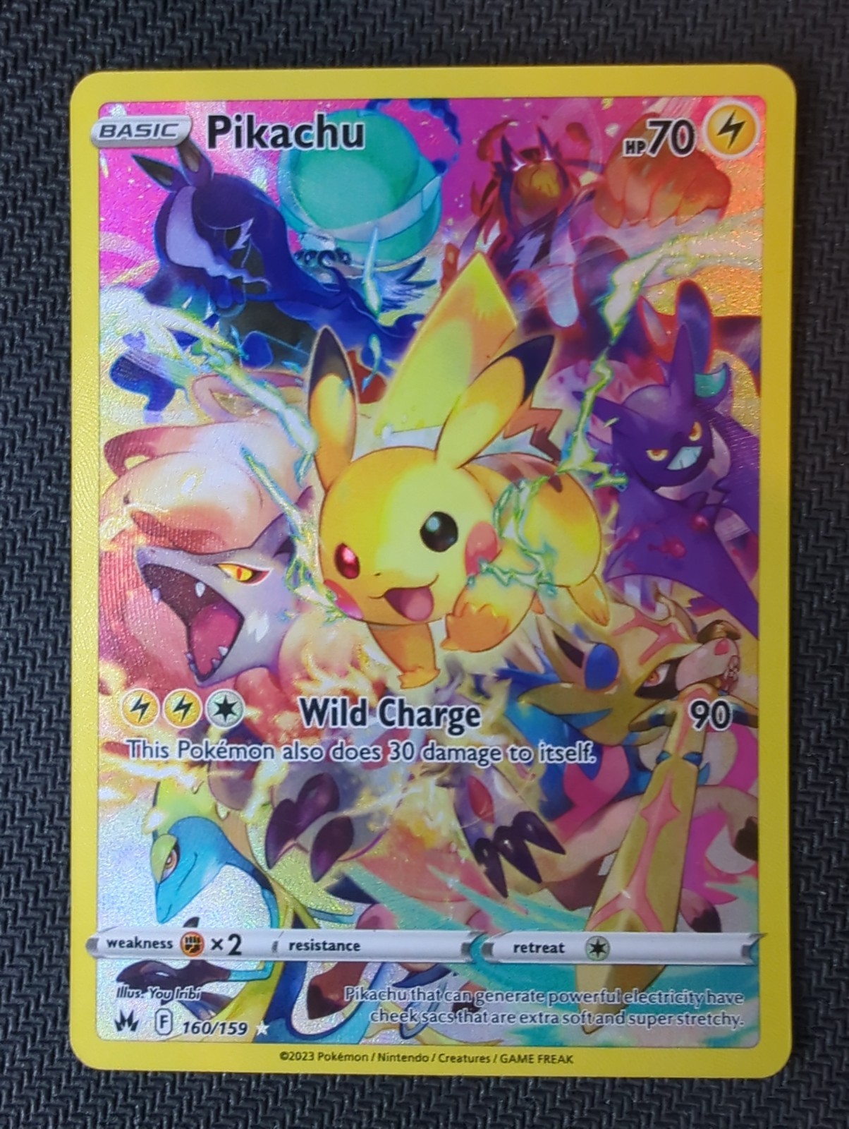 Pokemon Pikachu (Secret) 160/159 SWSH: Crown Zenith Holo Pokemon Pikachu (Secret) 160/159 SWSH: Crown Zenith Holo