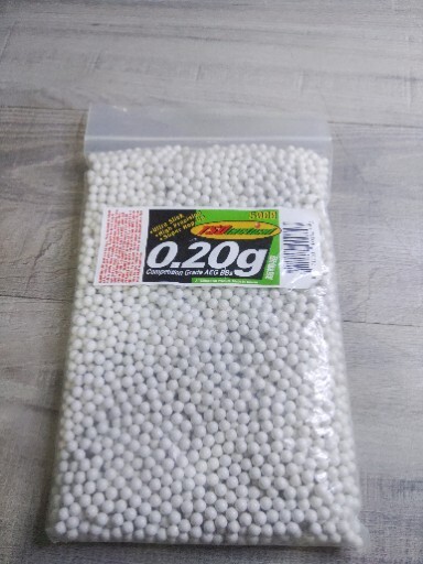 TSD Tactical 0.20G Competition Grade AEG BBs - Air Soft Gun White BBs. Open Bag.