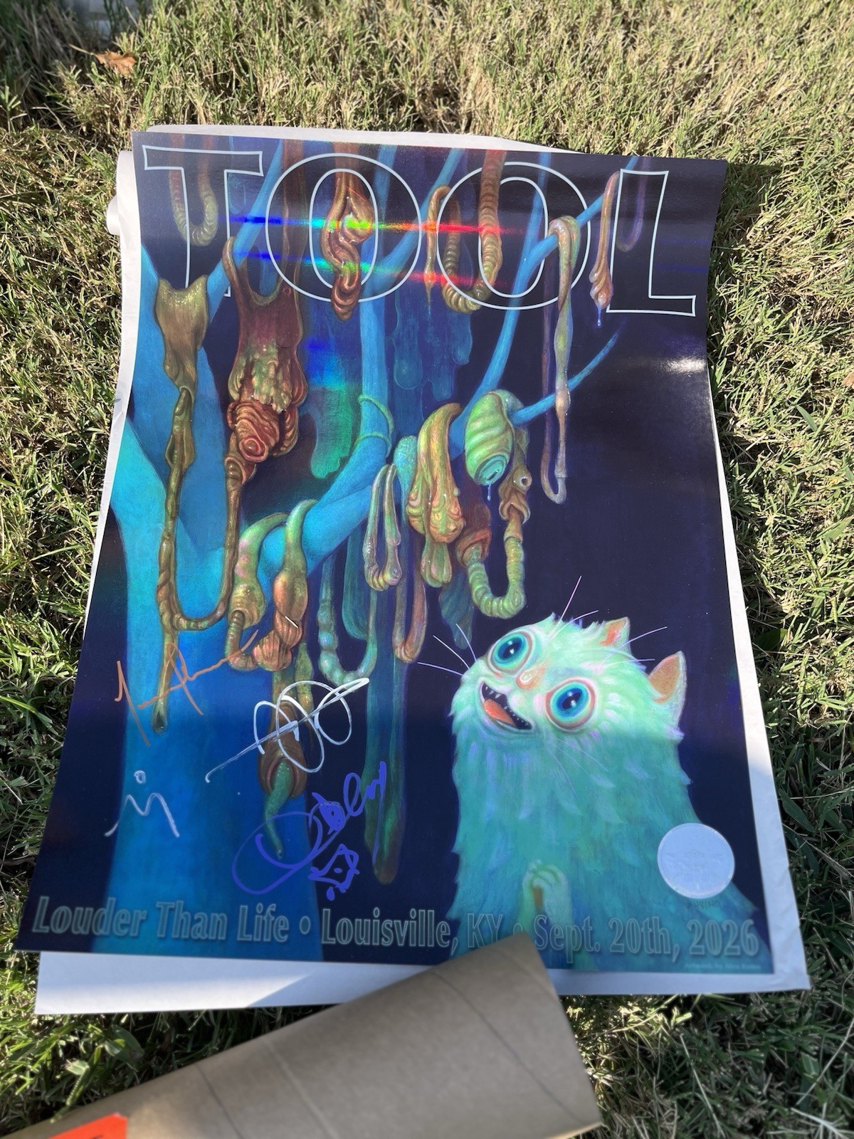 Tool Signed Poster KUNO Louder Than Life Kitty LIMITED Variant #X of 140 Tool Signed Poster KUNO Louder Than Life Kitty LIMITED Variant #X of 140