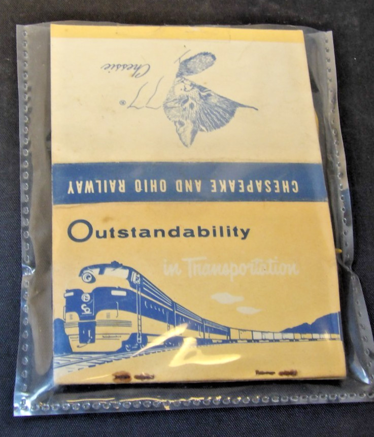 Vintage C & O Chessie RR Advertising Golf Tees Book-1950\'s Vintage C & O Chessie RR Advertising Golf Tees Book-1950\'s