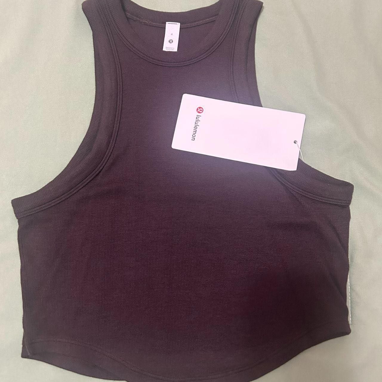 NWT - Lululemon Brown Cotton Hold Tight Cropped Tank NWT - Lululemon Brown Cotton Hold Tight Cropped Tank