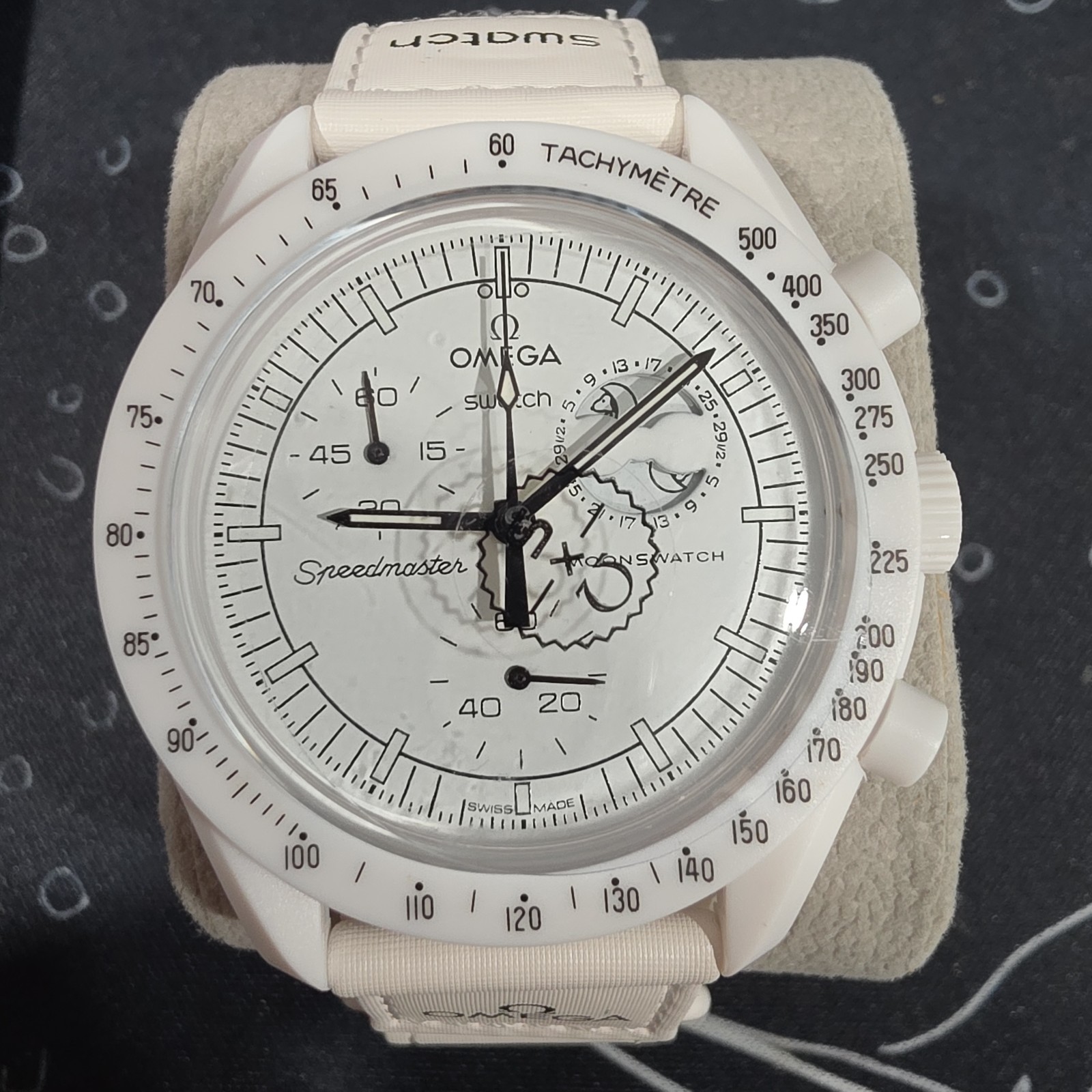 Swatch x Omega x Snoopy Bioceramic Moonswatch Mission To The Moonphase