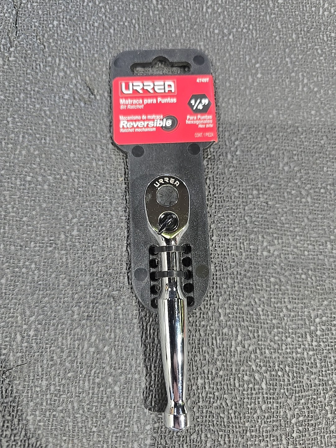 ~NEW~ URREA TOOLS 4749T MINI POLISHED HEX BIT RATCHET 1/4 ~NEW~ URREA TOOLS 4749T MINI POLISHED HEX BIT RATCHET 1/4