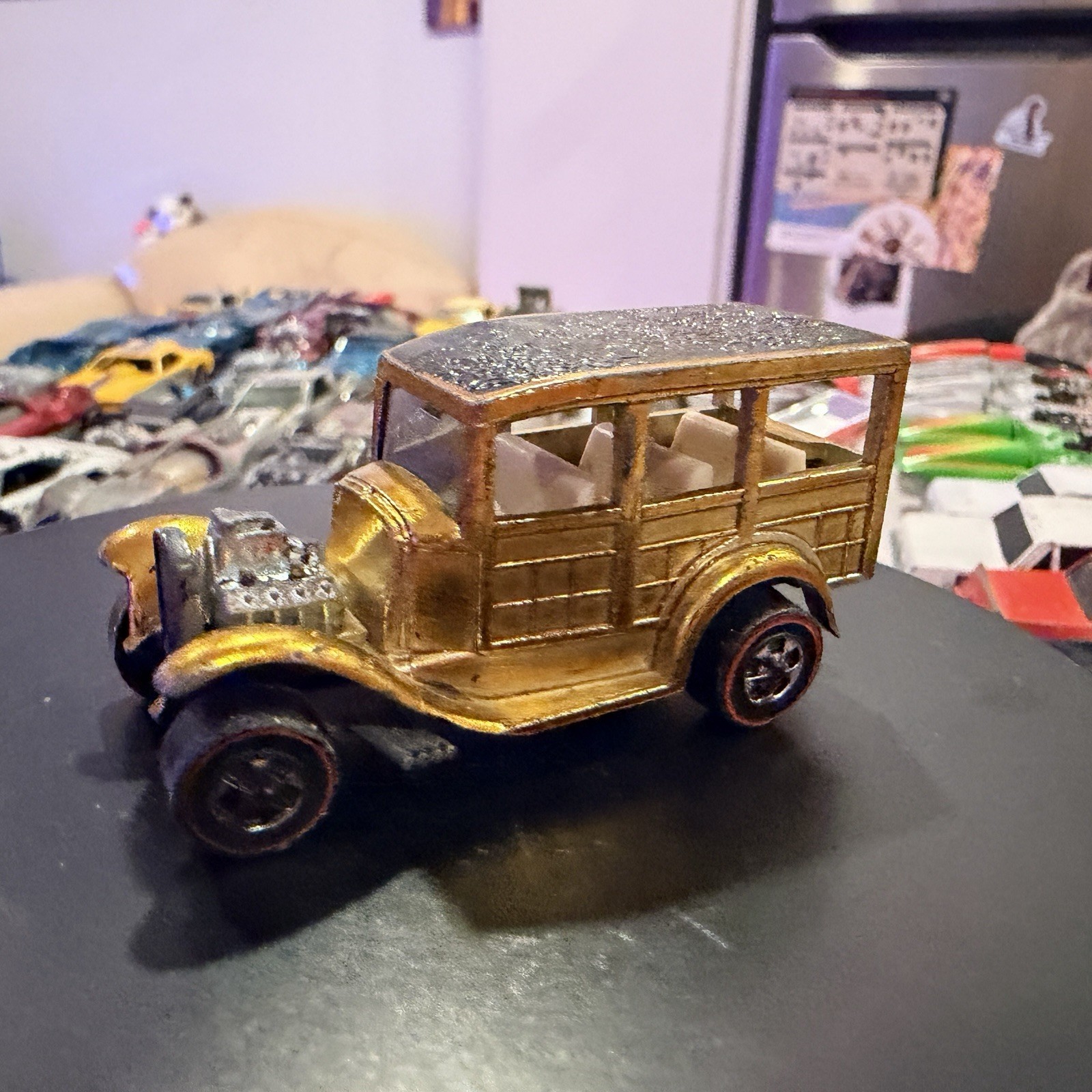 Vintage Hot Wheels Redline Diecast 1931 Ford Woody Gold Wrinkle roof 39E