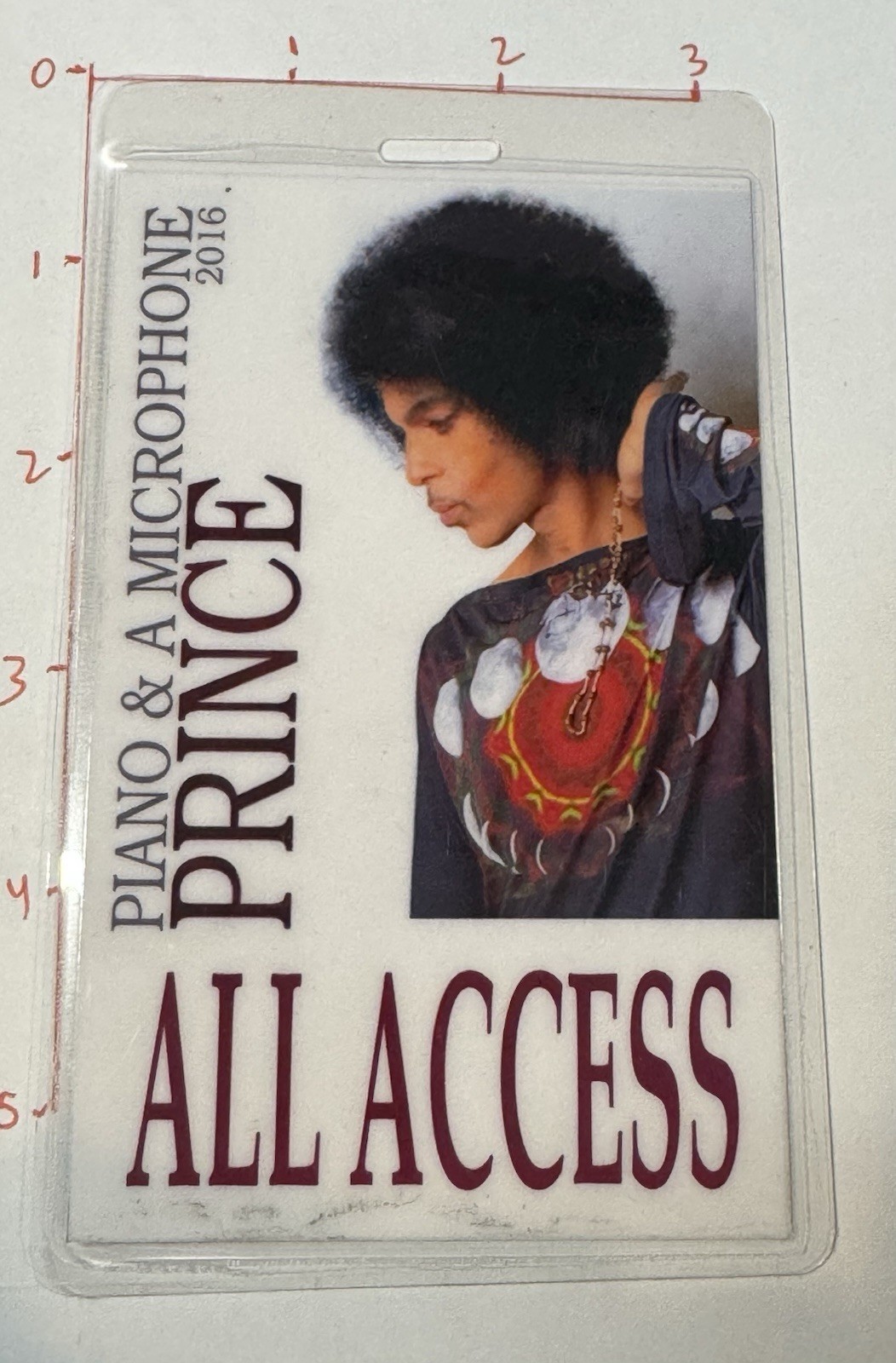 Prince Commemorative 2016 Last Tour Ever All Access, Backstage Pass, And Lanyard