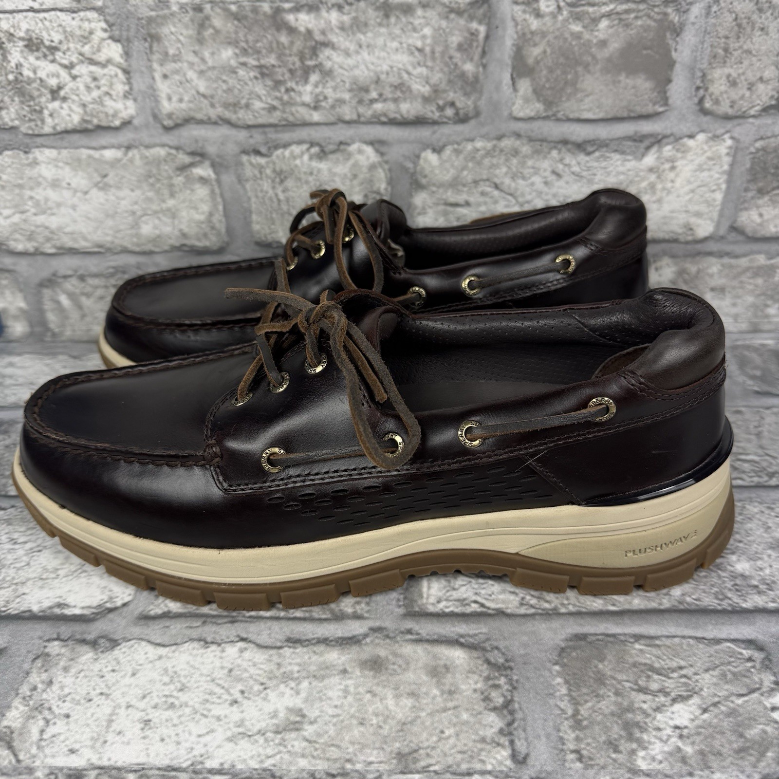 Sperry Gold Cup Billfish Plushwave Boat Shoes Men’s 11 Amaretto Leather NEW