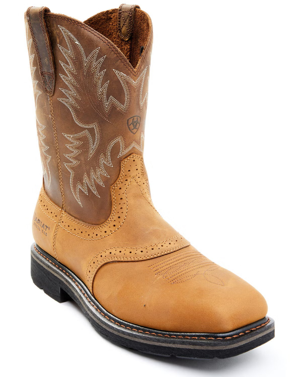 Ariat® (Men\'s 8 WIDE) Sierra™ Saddle Western Steel Toe EH SR Work Boots - $200