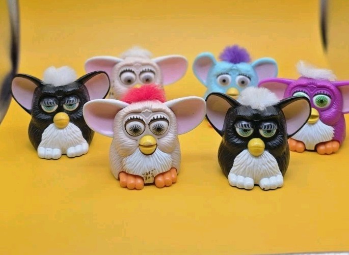Tiger Furby 1998 McDonalds Happy Meal Toy Figures Lot Of 6 Vintage