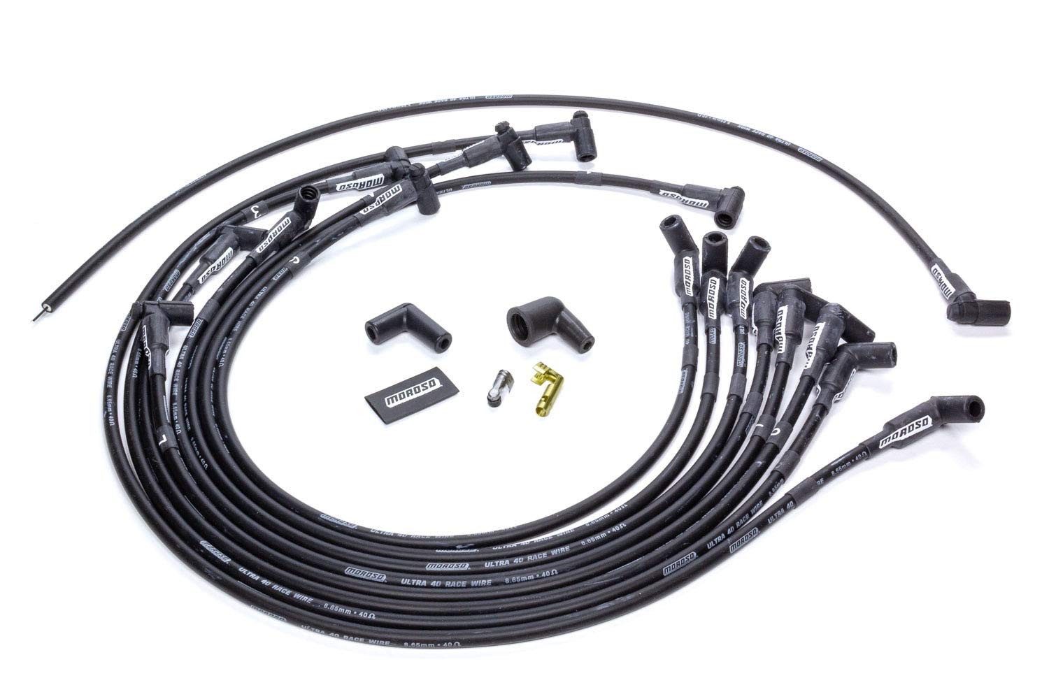Moroso 73712 Ultra 40 Black Spark Plug Wire Set, Fits Big Block Chevy Engines,