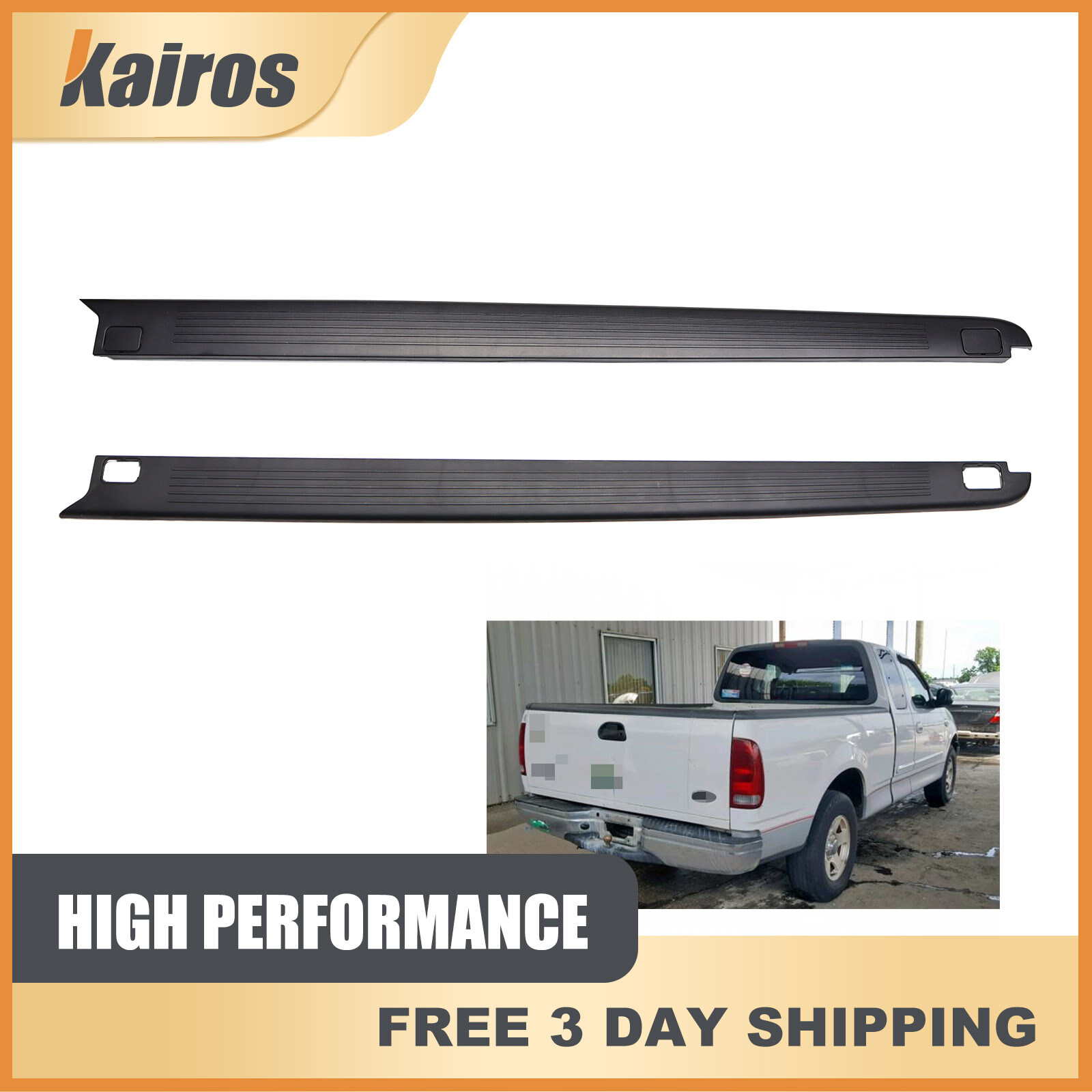 For 2004 2005 Ford F-150 New Style Side 6.5' Bed Right & Left Side Rail Caps