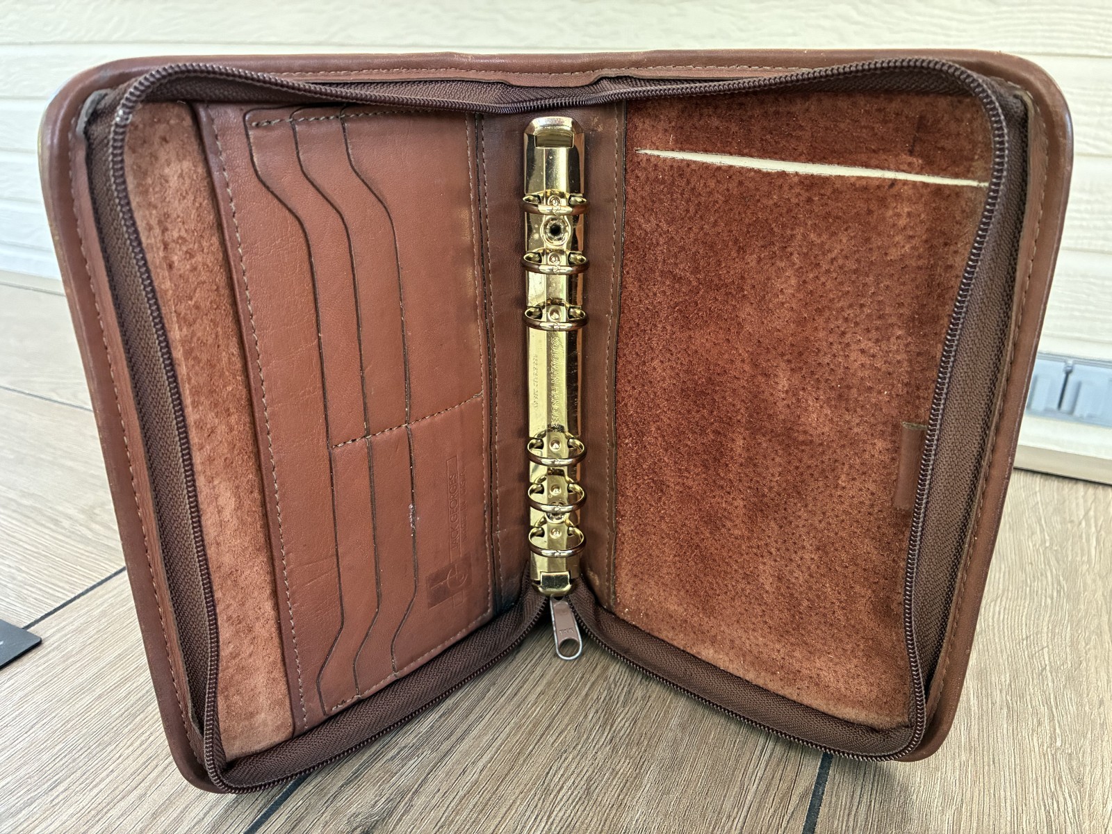 JACK GEORGES Franklin Covey Compact Leather Zip Binder USA +Fast Shipping JACK GEORGES Franklin Covey Compact Leather Zip Binder USA +Fast Shipping