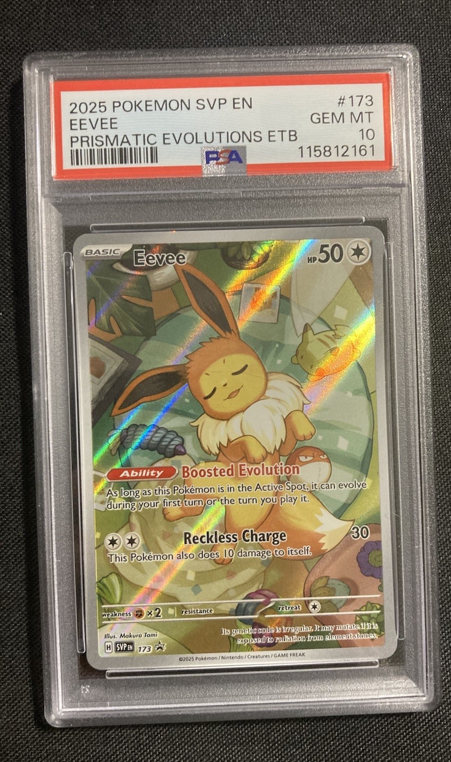 Pokémon 2025 Prismatic Evolutions #173 Eevee ETB Promo Gem Mint PSA 10 Pokémon 2025 Prismatic Evolutions #173 Eevee ETB Promo Gem Mint PSA 10
